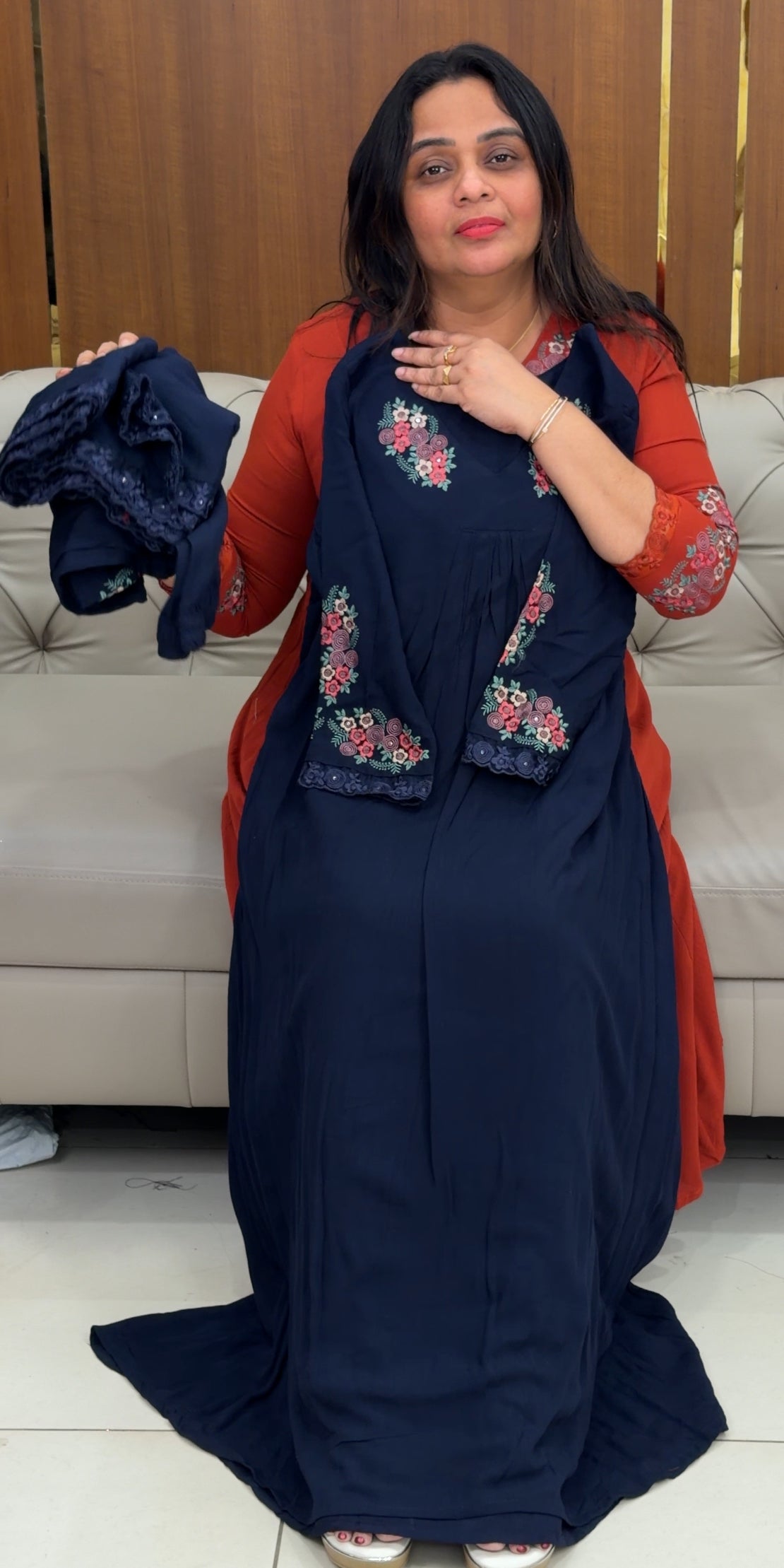 RAYON ALINE TOP,BOTTOM AND DUPATTA - IHA 29303