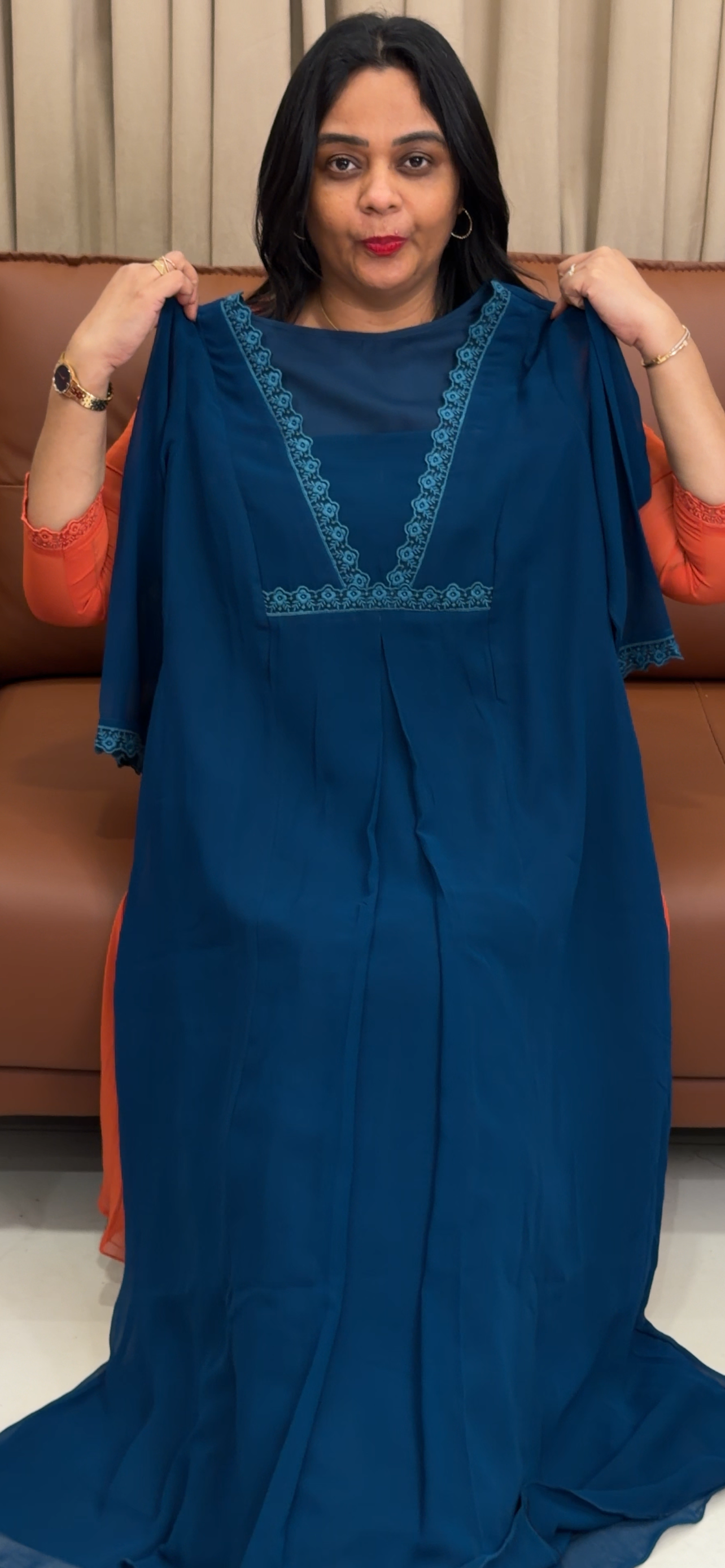 IHA'S IN-HOUSE GEORGETTE ALINE TOPS - IHA 33776