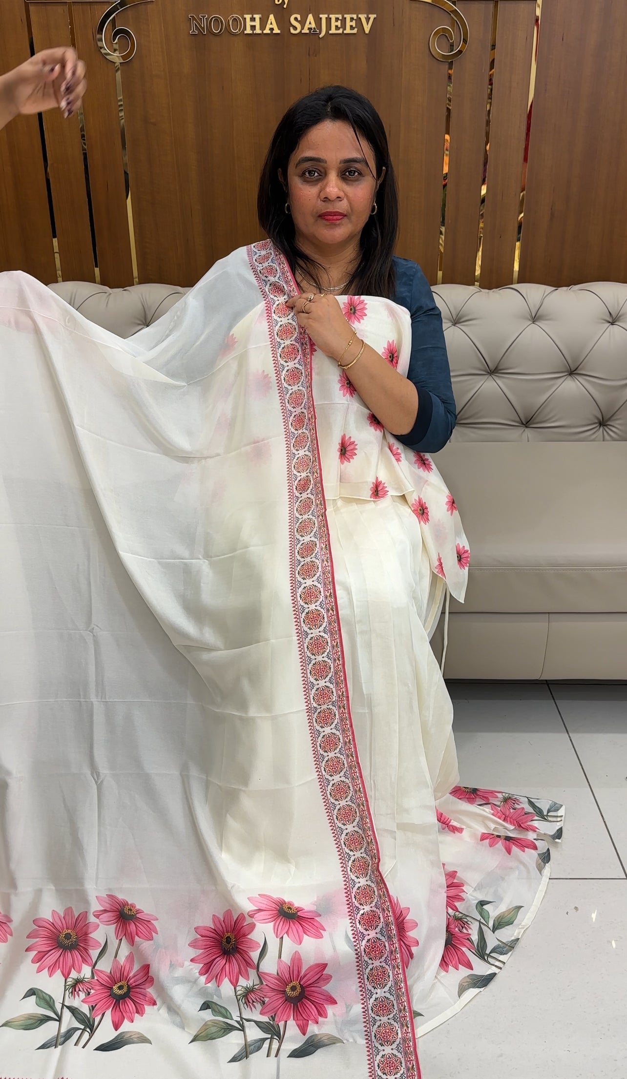 SEMI RAW SILK SEMI STITCHED DHAVANI SETS - IHA 25961