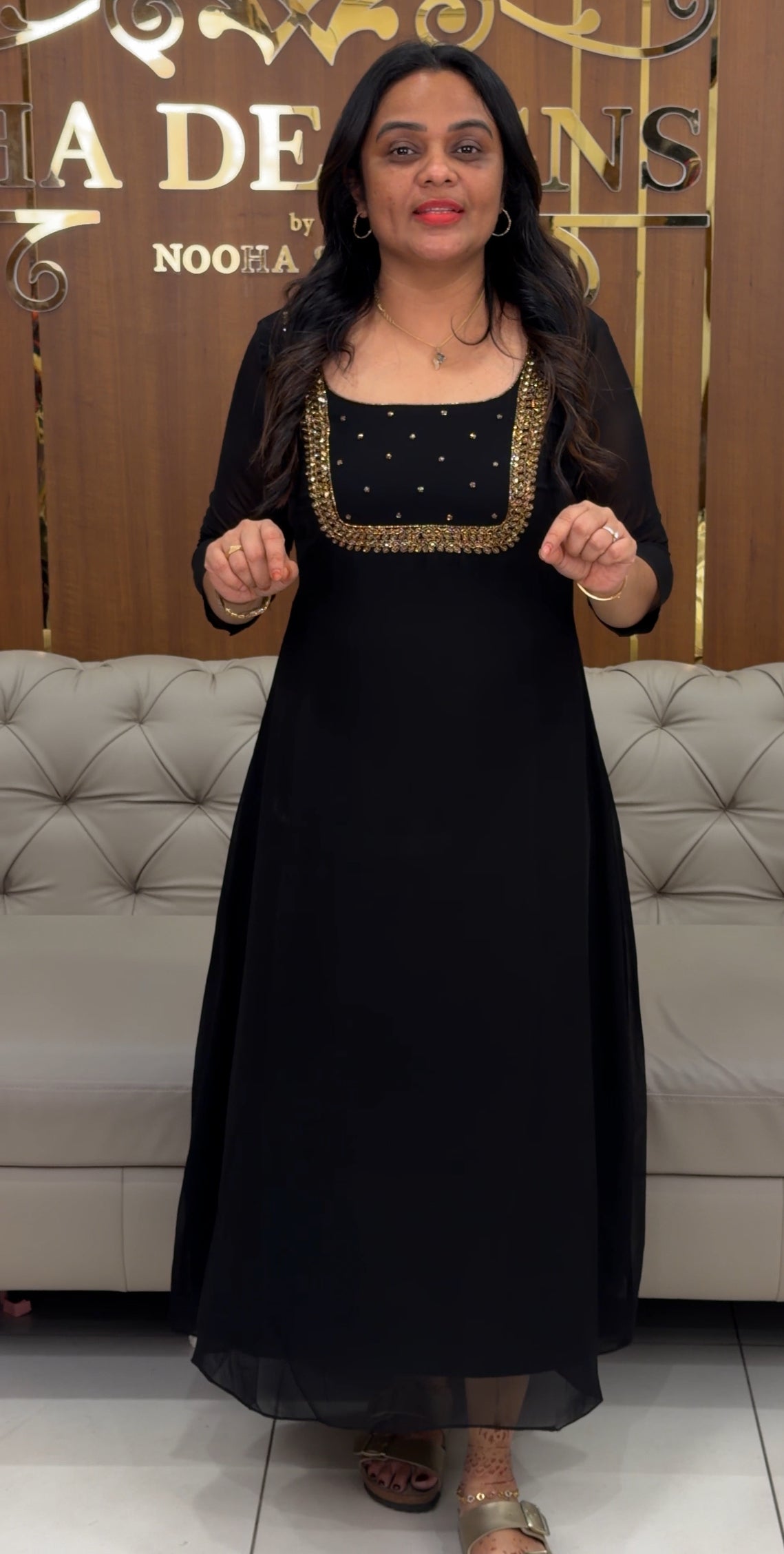 IHA,S IN-HOUSE HAND WORKED ALINE TOP - IHA 33725