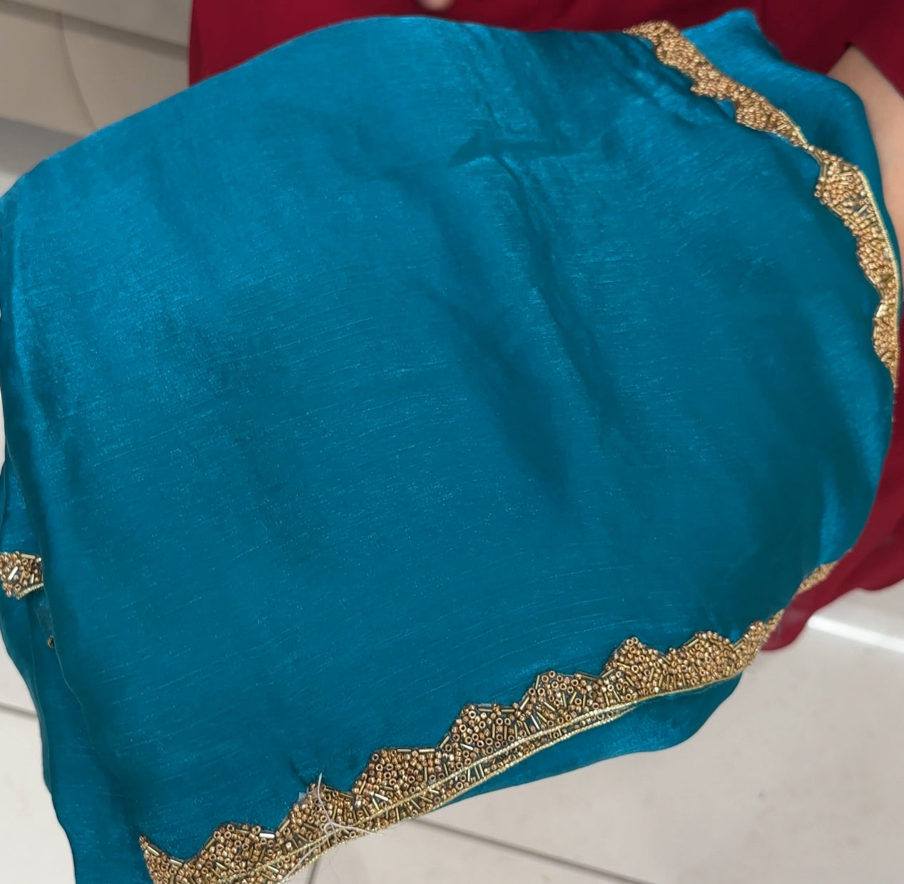 ORGANZA HAND WORKED SAREES - IHA 27641