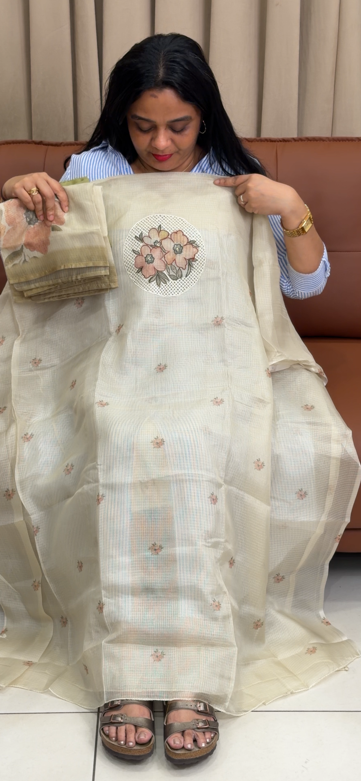 SILKY KOTA UNSTITCHED SALWAR SUITS - IHA 35906