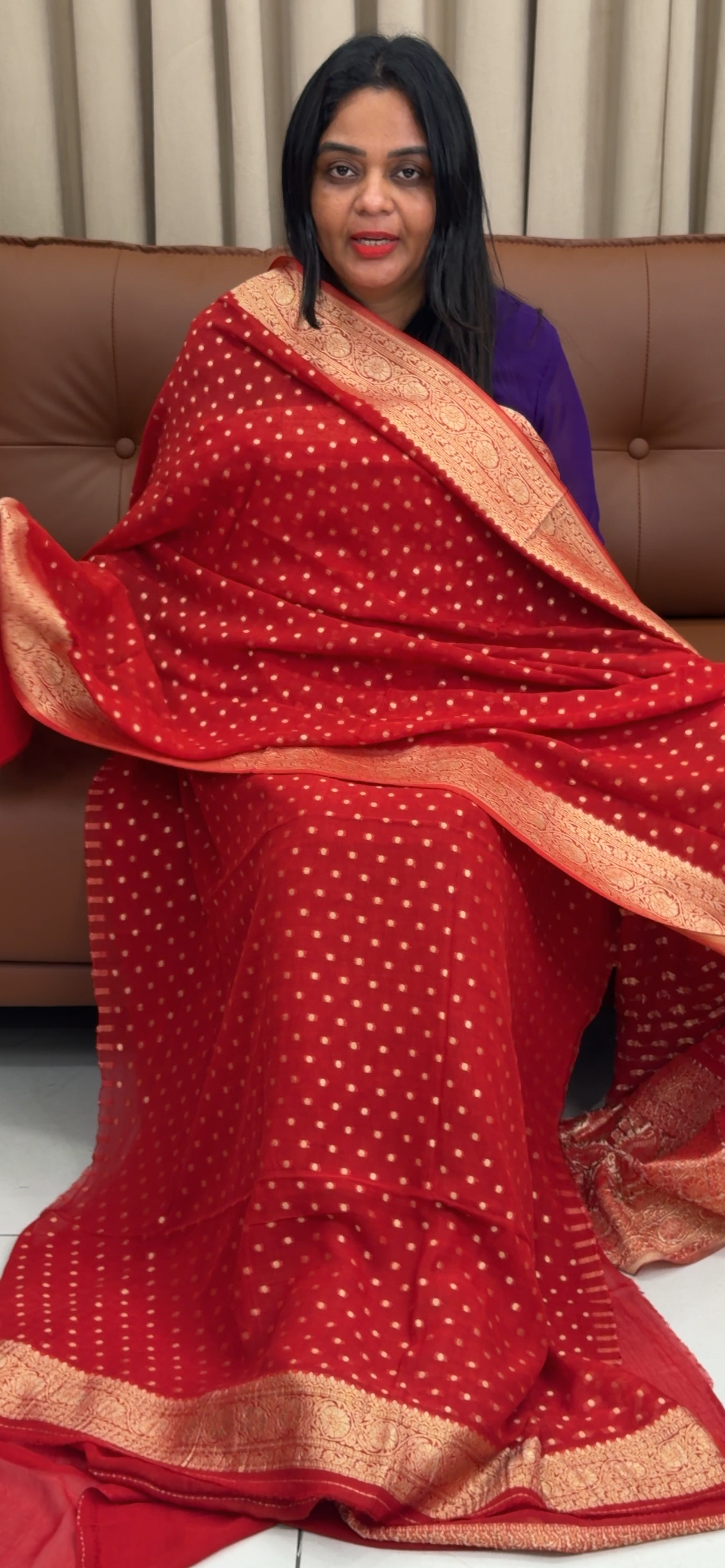 VISCOSE GEORGETTE UNSTITCHED SALWRA SUITS - IHA 33675