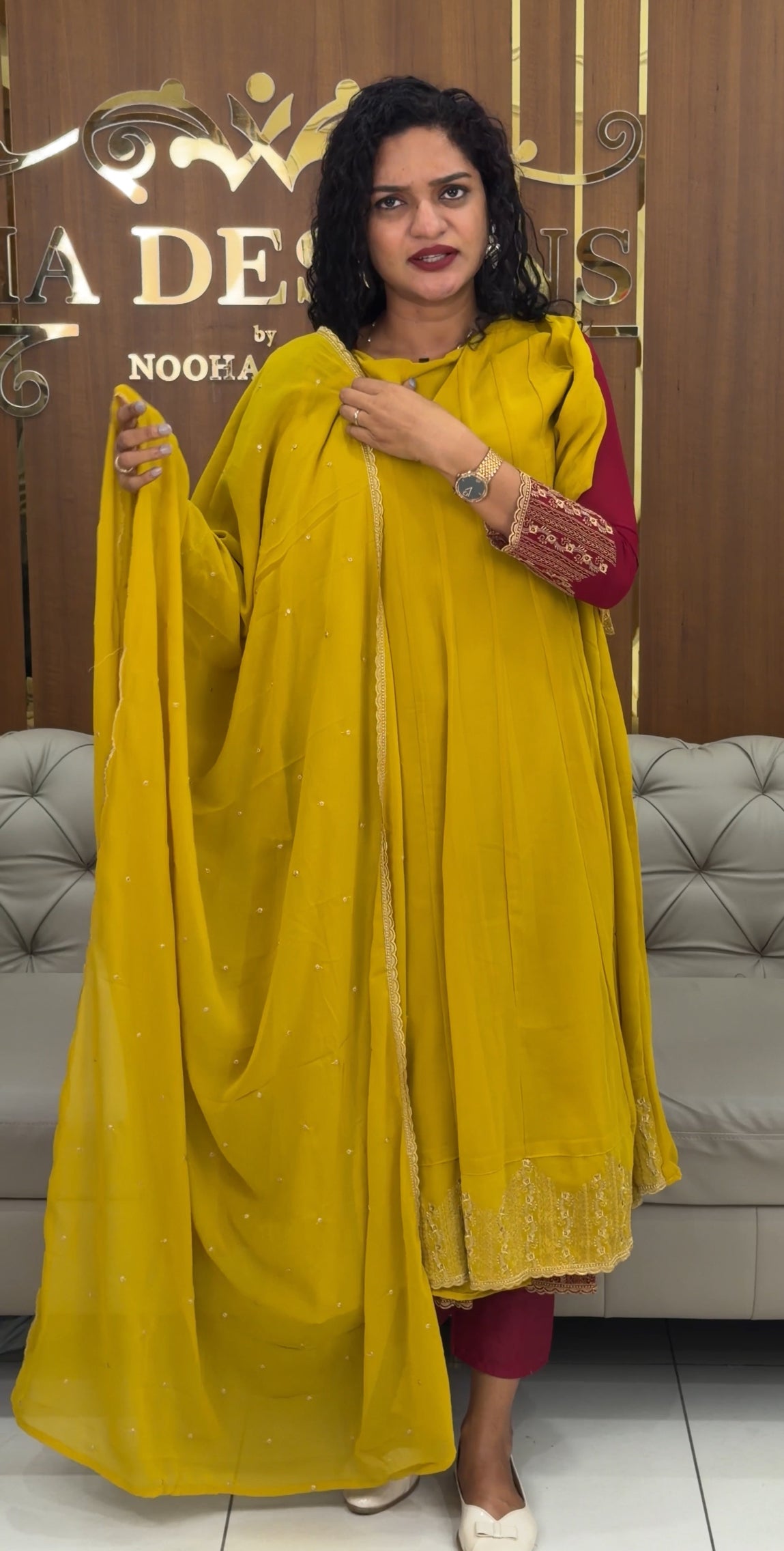 GEORGETTE TOP ,BOTTOM AND DUPATTA - IHA 29358