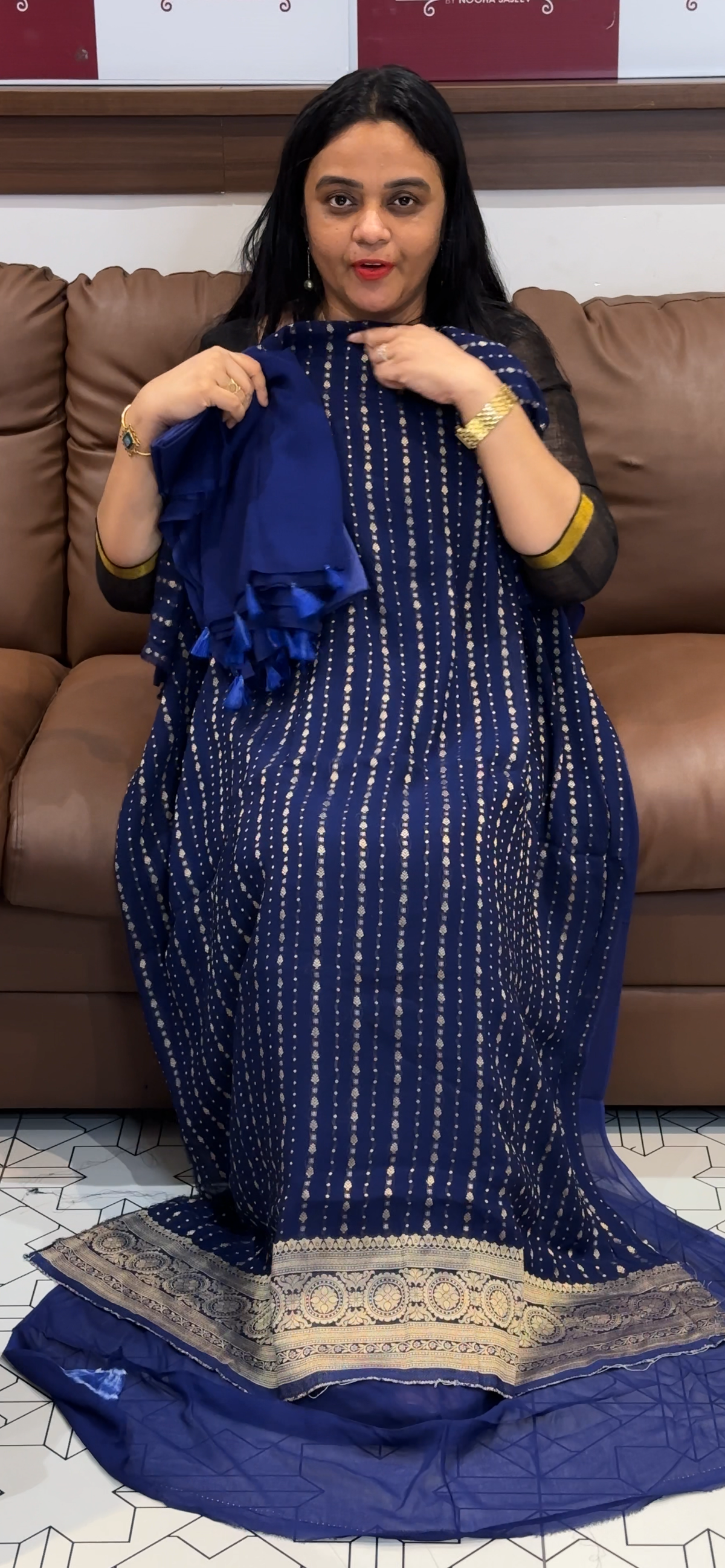 VISCOSE GEORGETTE UNSTITCHED SALWAR SUITS - IHA 35512