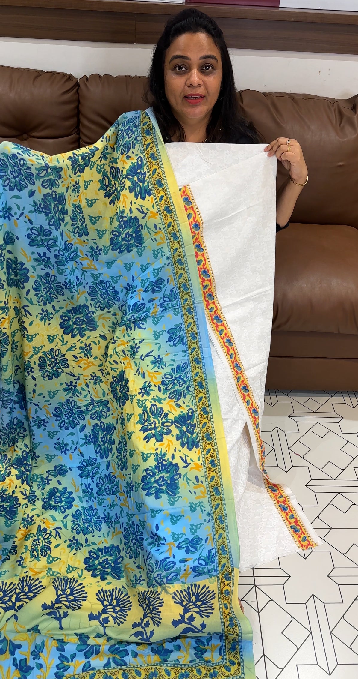 COTTON UNSTITCHED SALWAR SUITS - IHA 27981