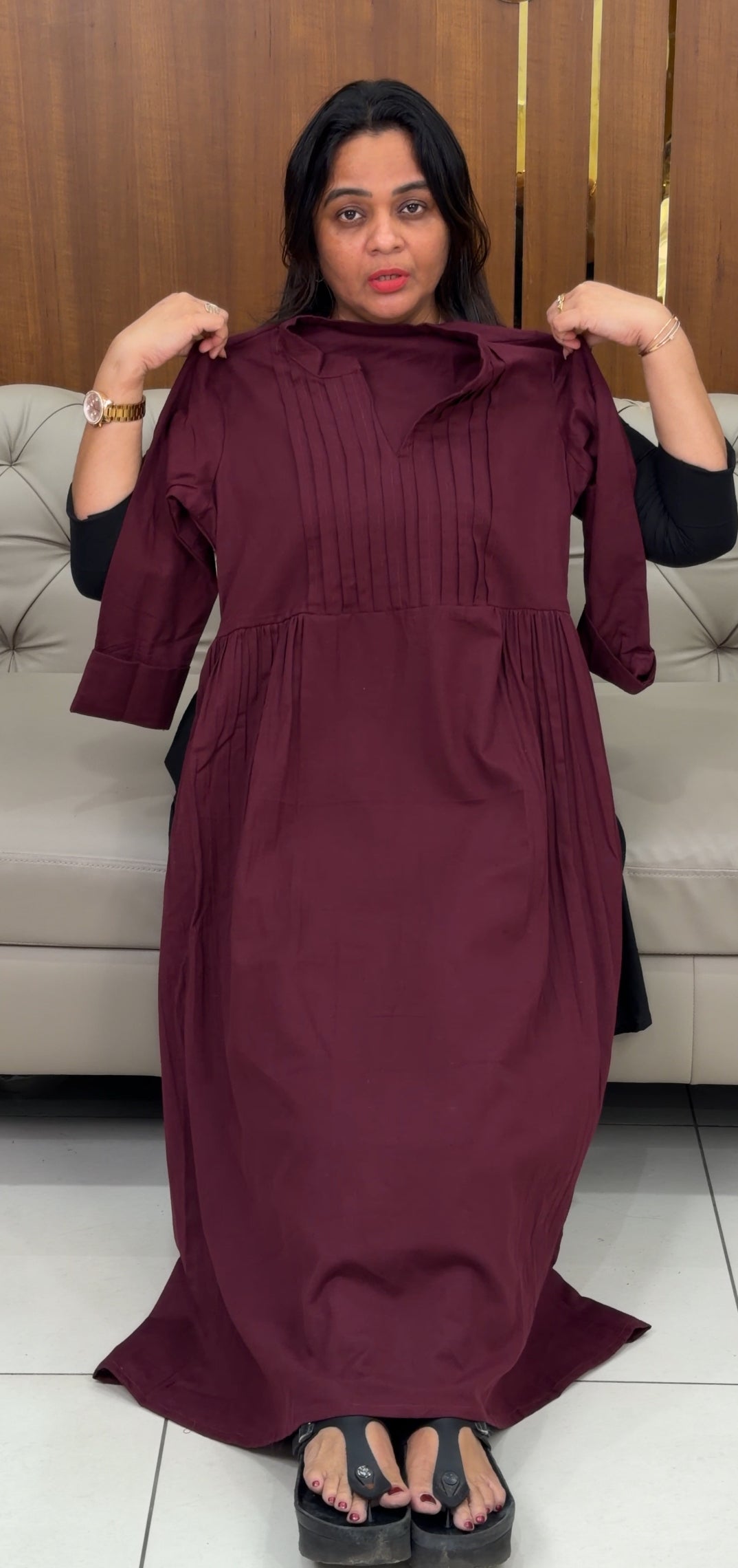 IHA'S IN-HOUSE HANDLOOM COTTON  ALINE TOPS  - IHA 28996