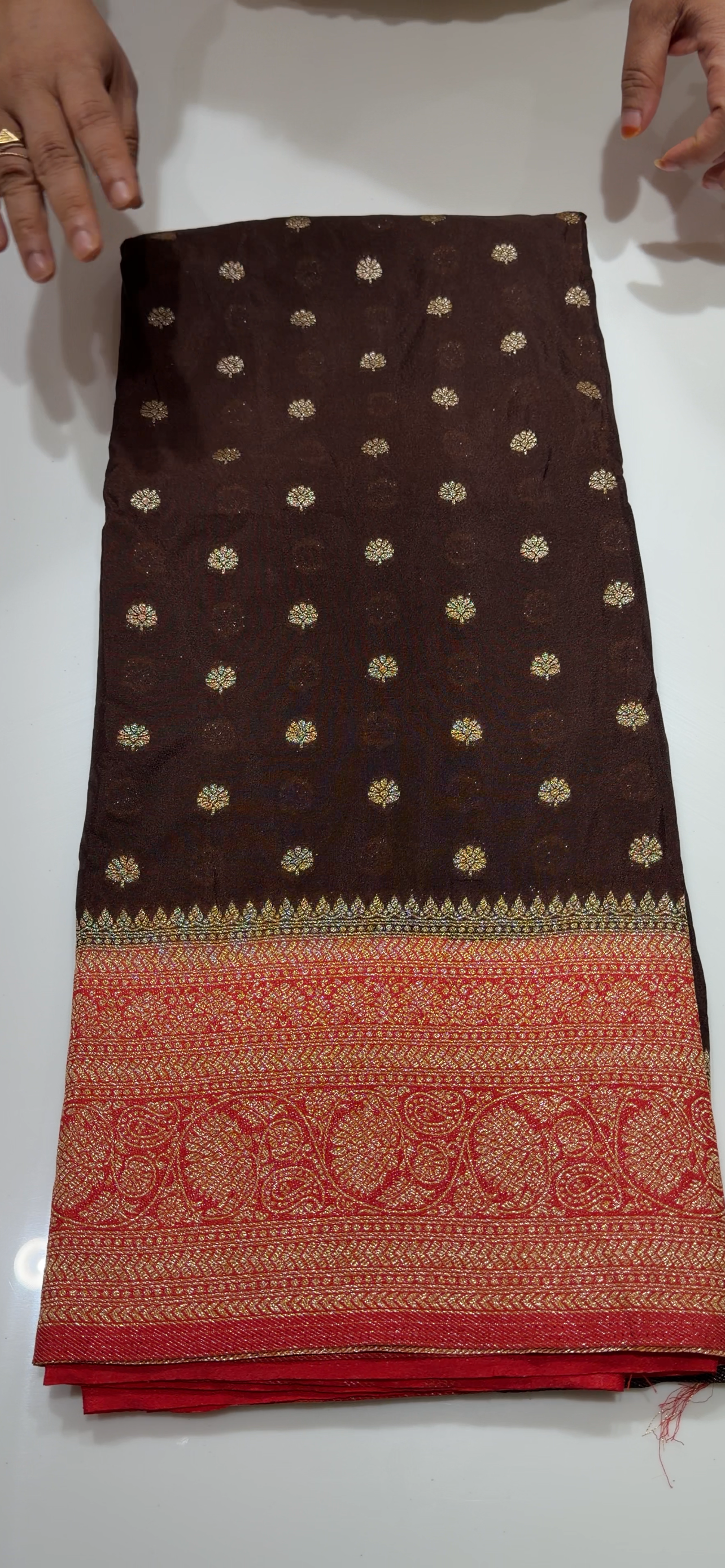 SEMI BANARASI SAREES - IHA 34535