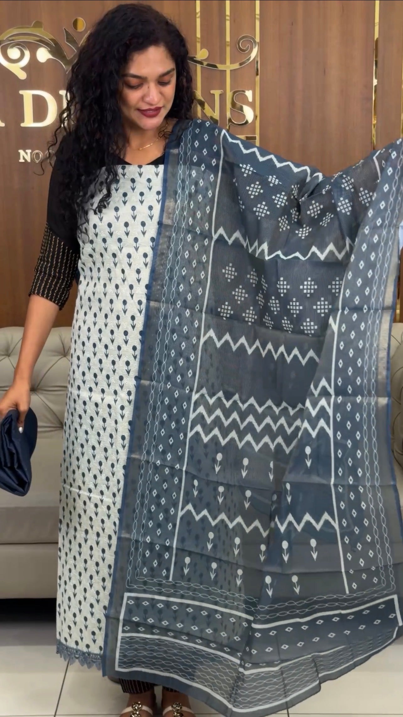 COTTON UNSTITCHED SALWAR SUITS - IHA 32772