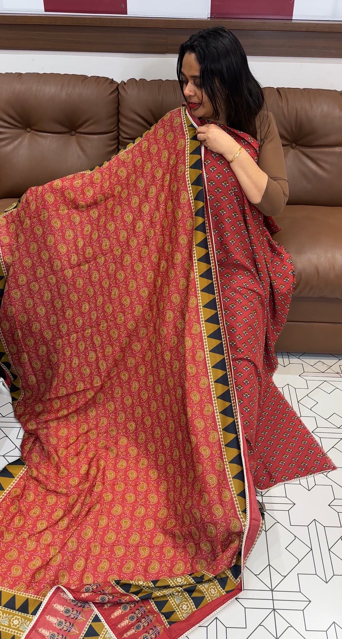 PRINTED MUSLIN UNSTITCHED SALWAR SUITS - IHA 22904