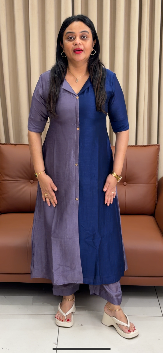 IHA'S IN-HOUSE SEMI RAW SILK CO-ORDS SETS - IHA 34309