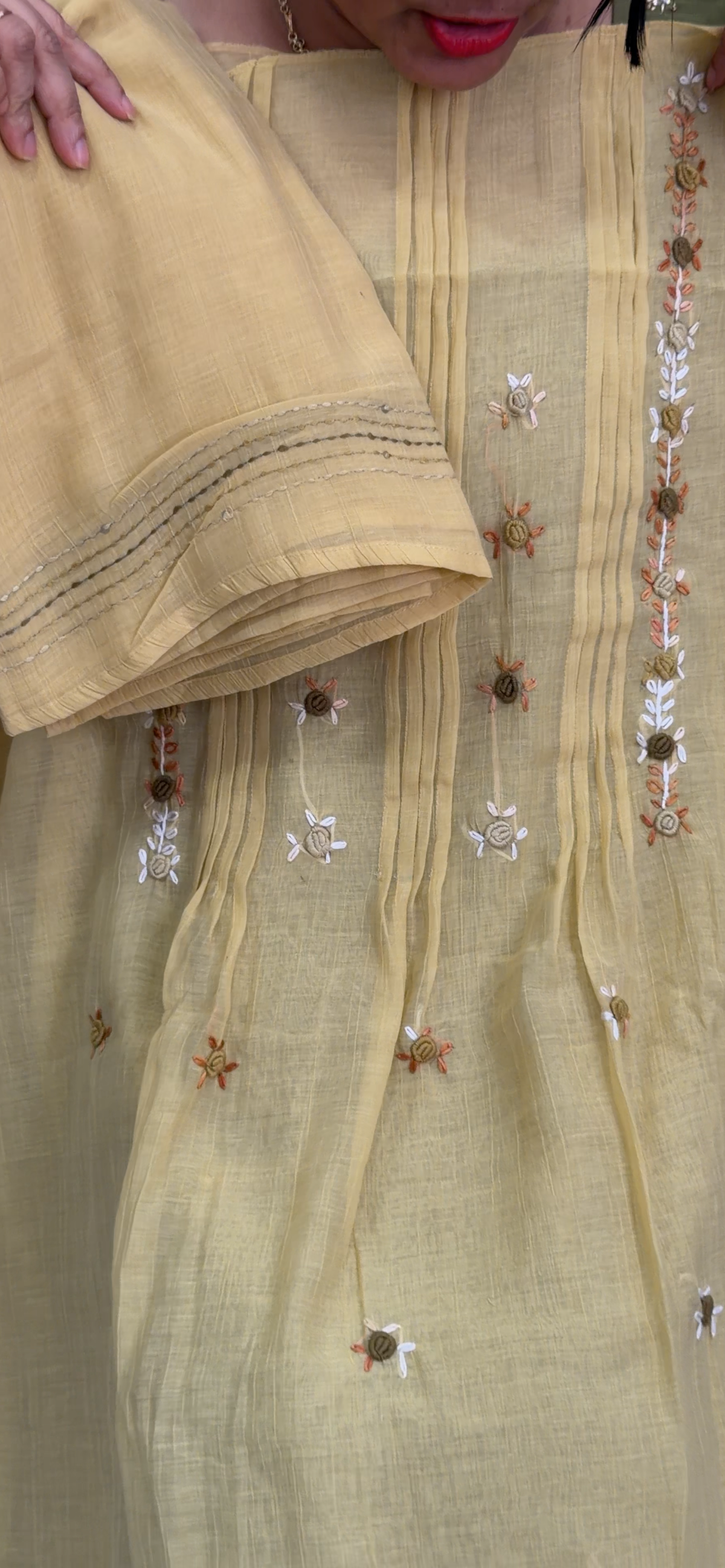 MUL CRUSHED UNSTITCHED SALWAR SUITS - IHA 35366