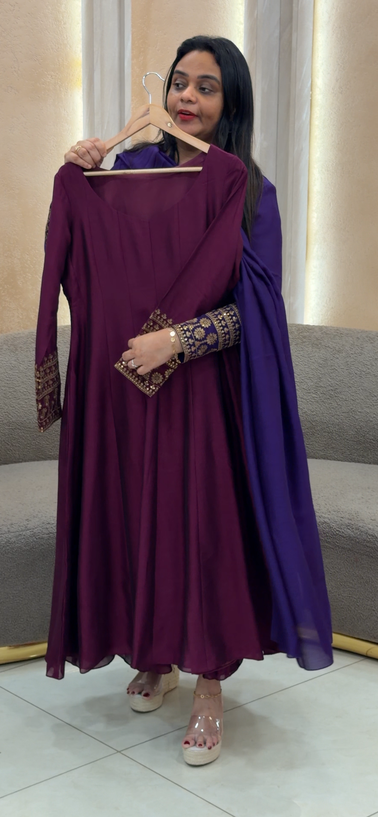 IHA'S IN-HOUSE ANARKALI TOP AND DUPATTA - IHA 33195