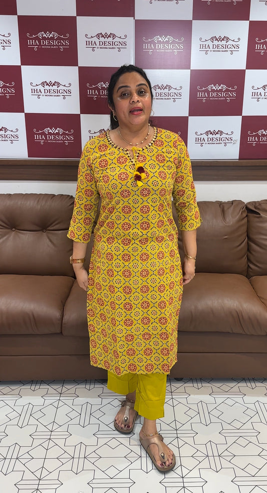 COTTON AJRAKH TOP AND BOTTOM - IHA 26490