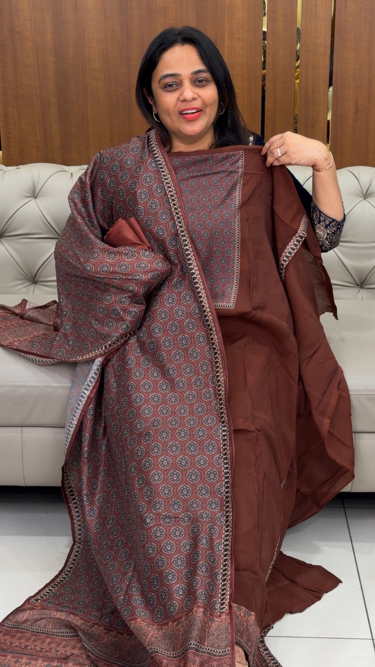 MUL CHANDERI UNSTITCHED SALWAR SUITS - IHA 32953