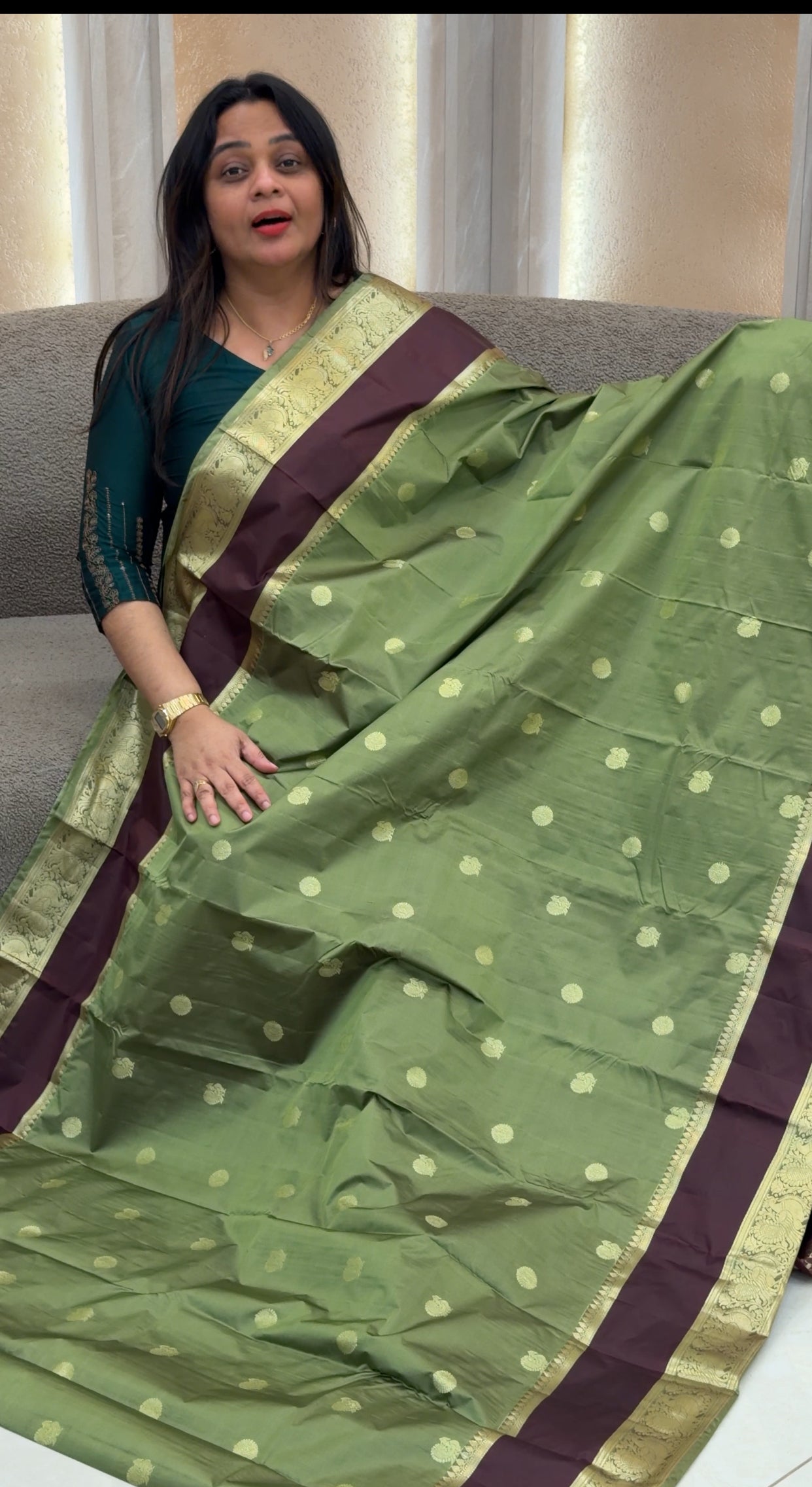 SEMI KANCHIPURAM SAREES - IHA 29232