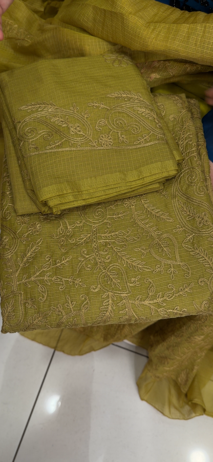 NET KOTA UNSTITCHED SALWAR SUITS -  IHA 34645