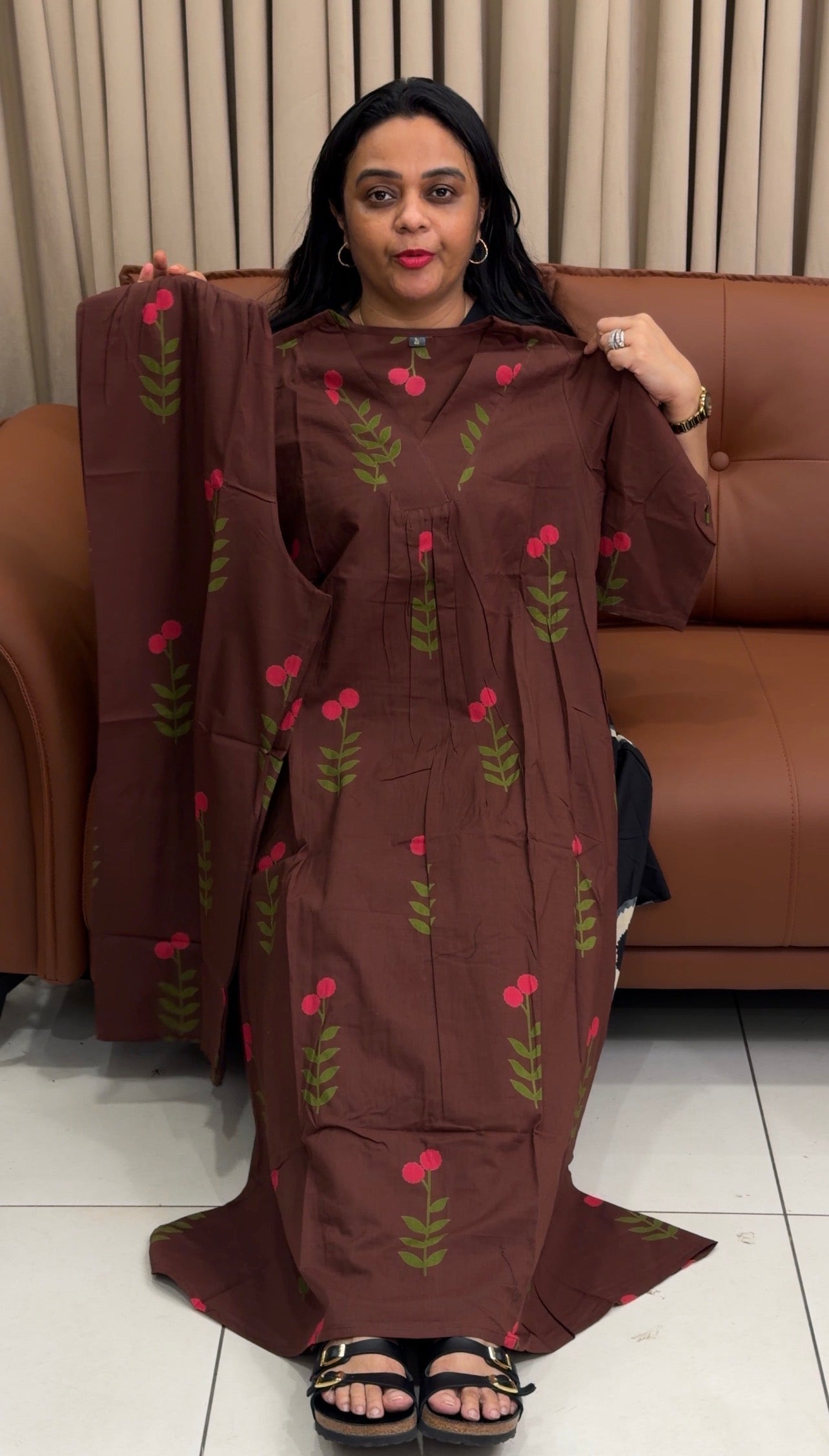 PRINTED COTTON TOP AND BOTTOM - IHA 34880