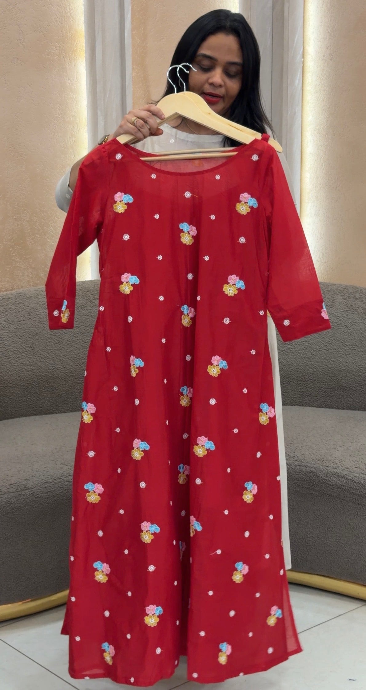 IHA'S IN-HOUSE MUL CHANDERI TOP - IHA 32947