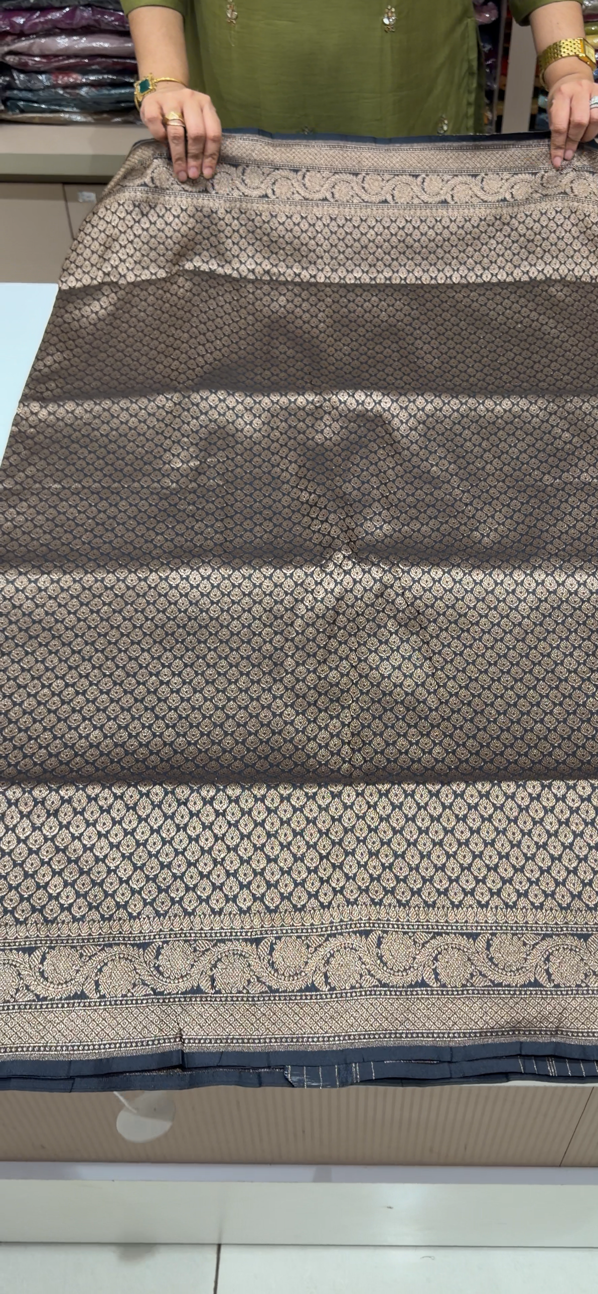 HANDLOOM KATAN SAREES - IHA 35383