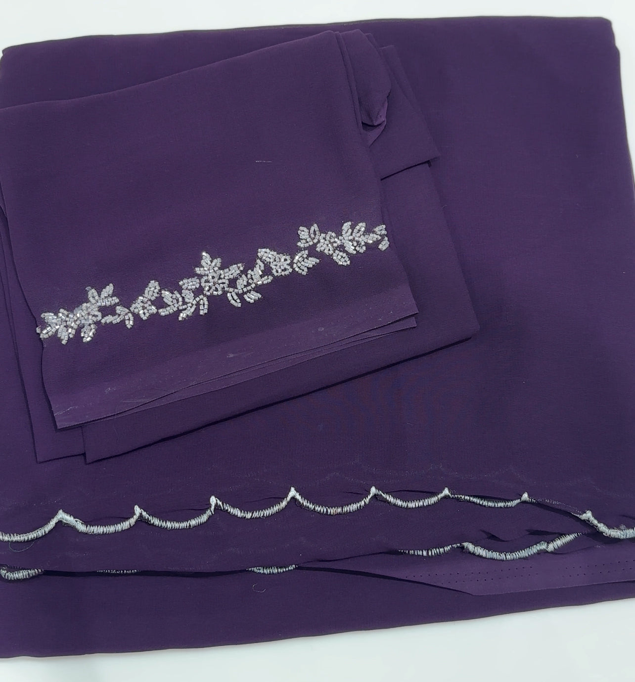 FAUX GEORGETTE HAND WORKED SAREES - IHA 25665