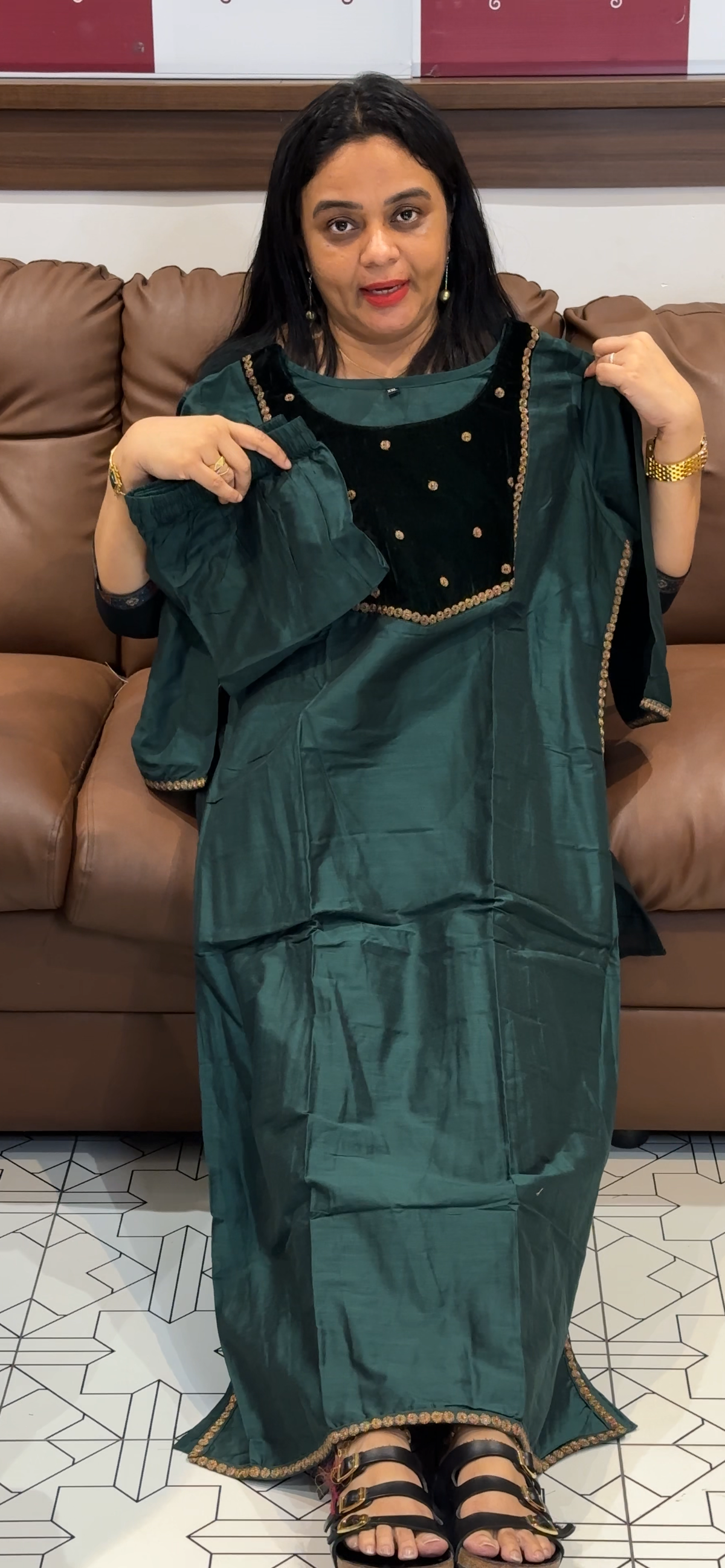 SLUB SILK CO-ORDS SETS - 35608
