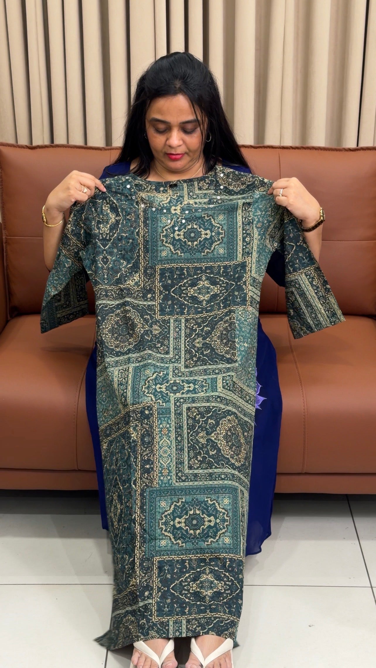 COTTON PRINTED TOPS - IHA 34927