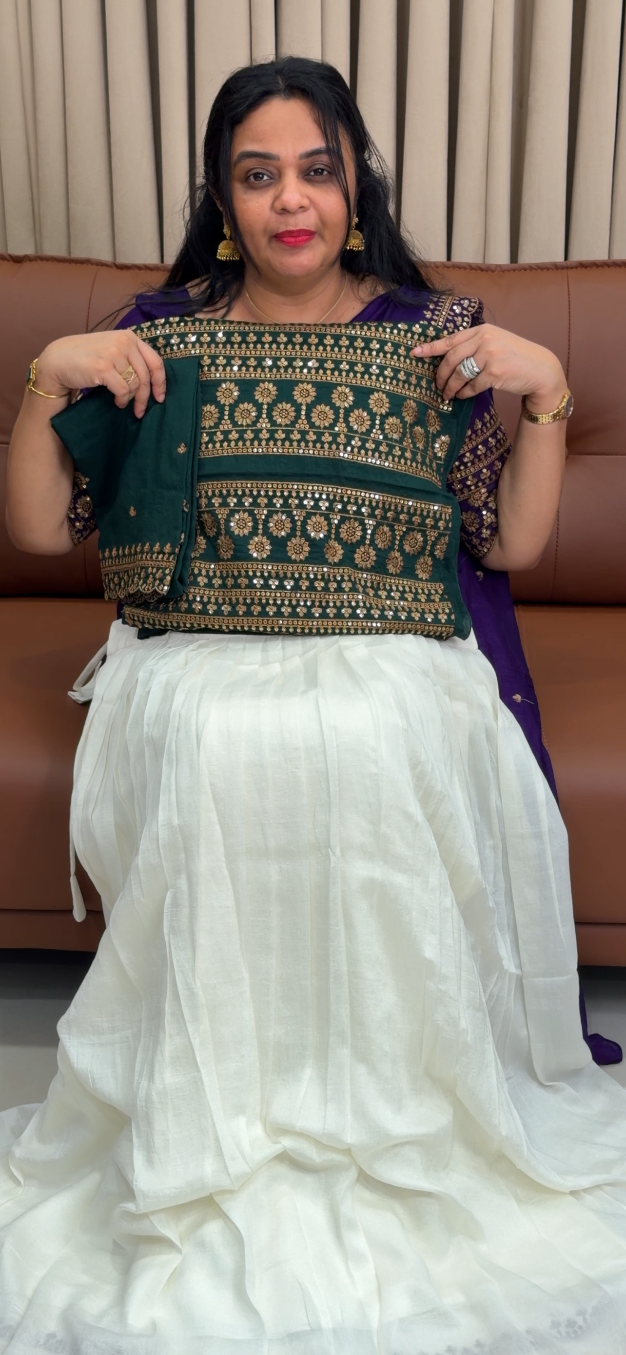 SEMI STITCHED DHAVANI SETS - IHA 34610