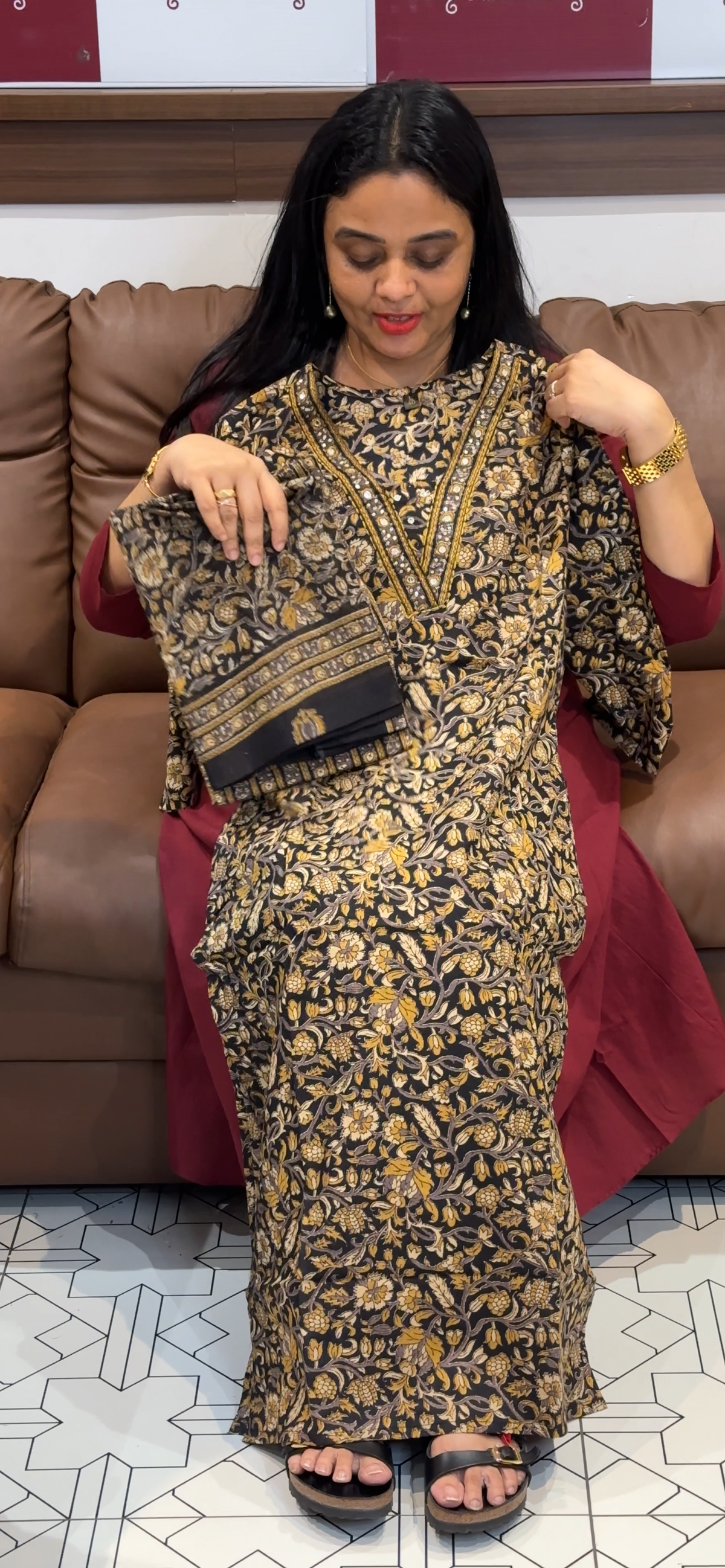 PRINTED TOP, BOTTOM AND DUPATTA - IHA 35511