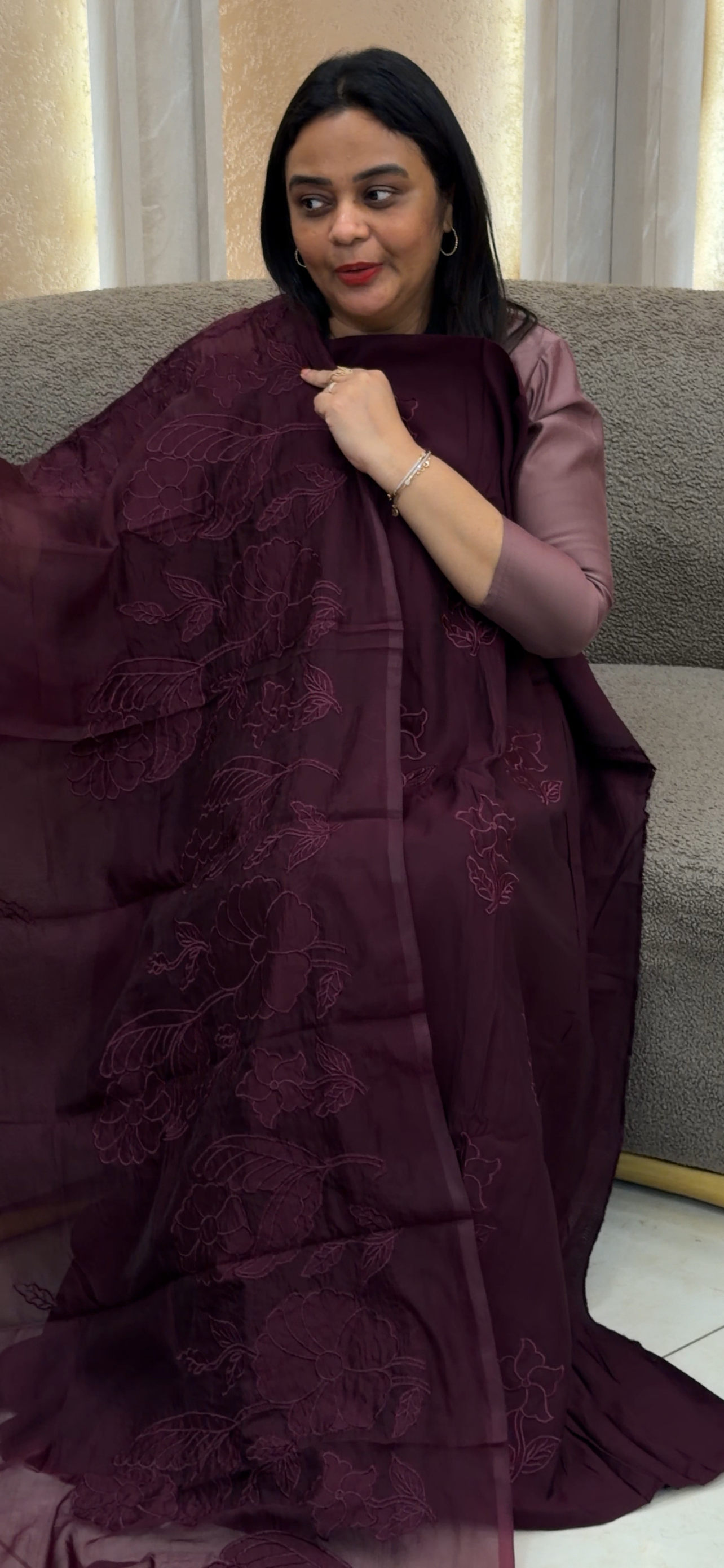 MUL CHANDERI UNSTITCHED SALWAR SUITS - IHA 32842