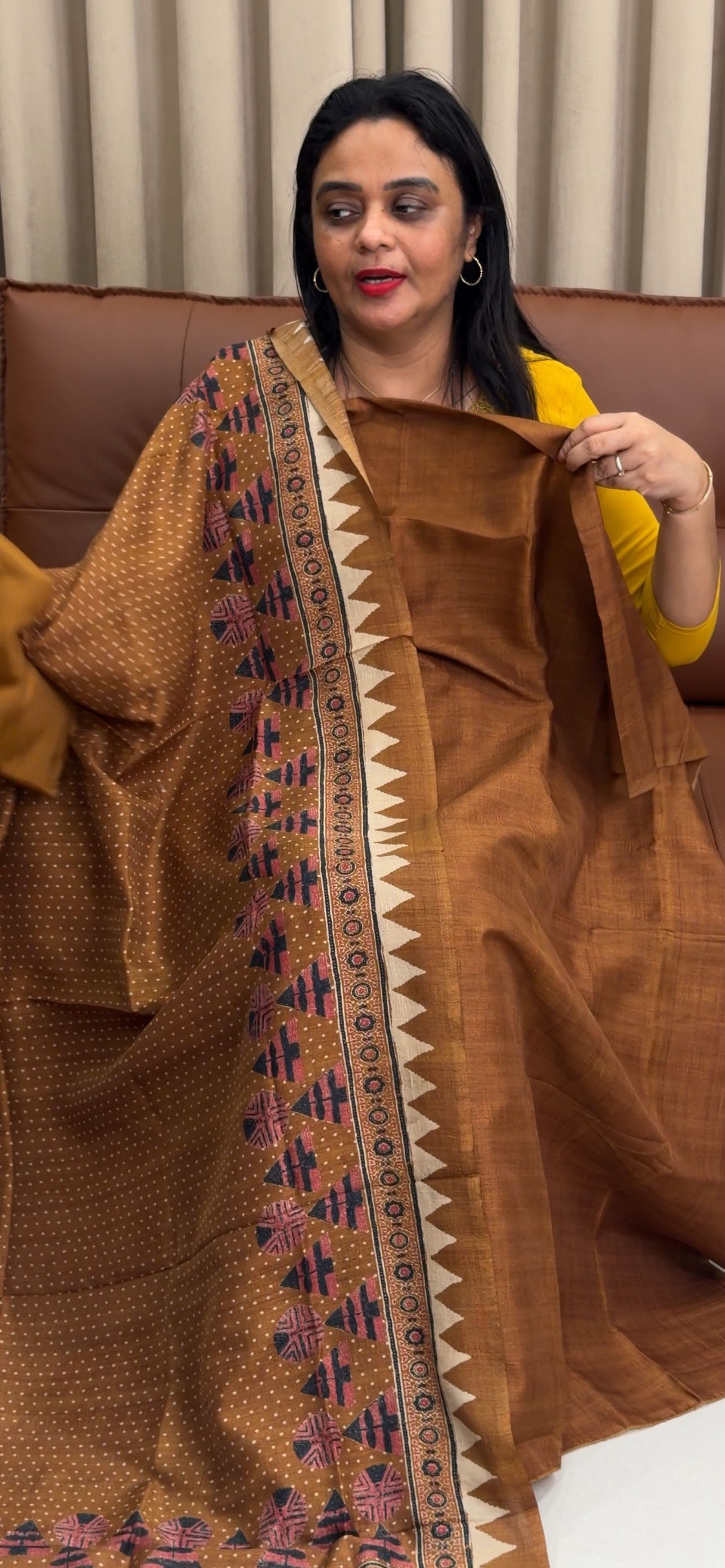 SEMI RAW SILK UNSTITCHED SALWRA SUITS - IHA 33942