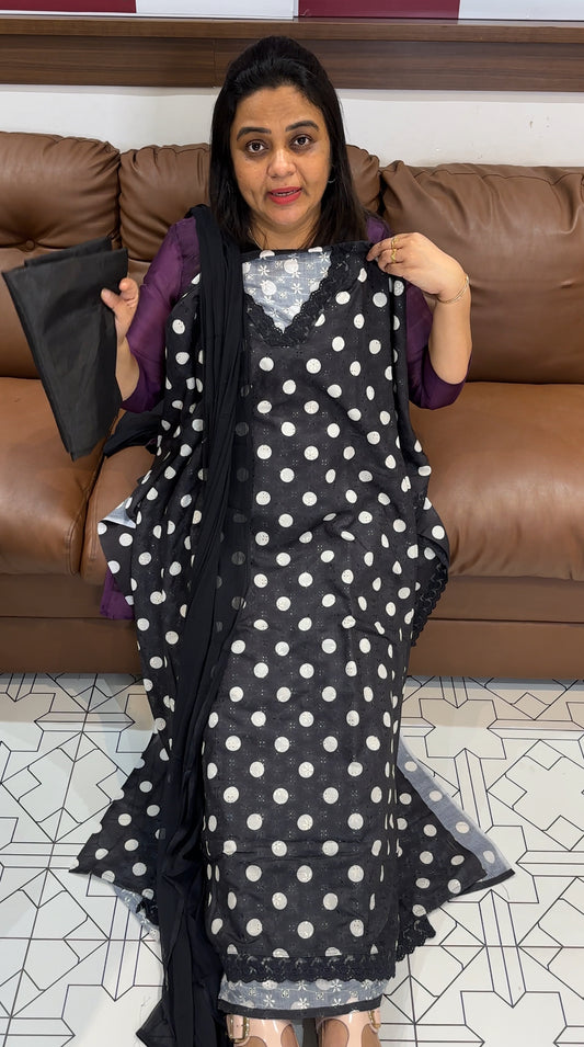 COTTON HAKOBA UNSTITCHED SALWAR SUITS - IHA 28028