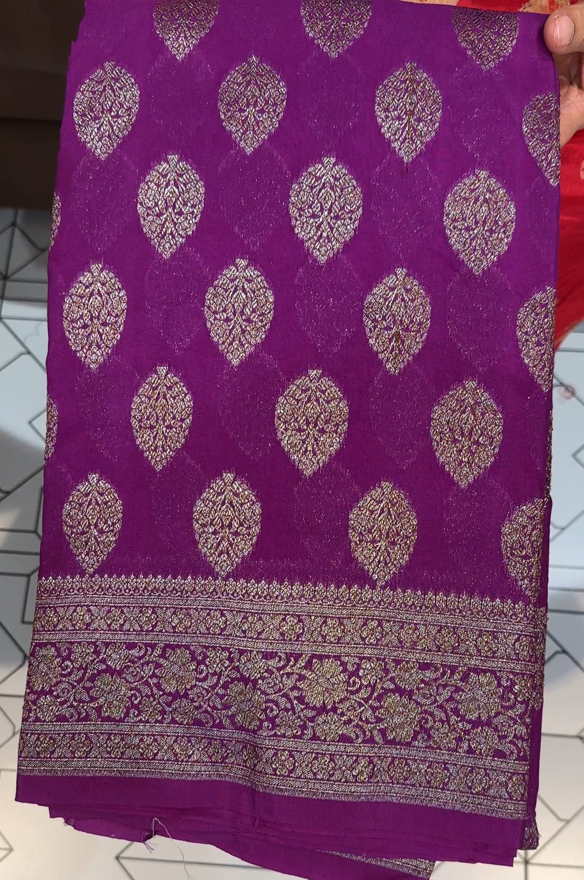 SEMI BANARASI SAREES - IHA 19663