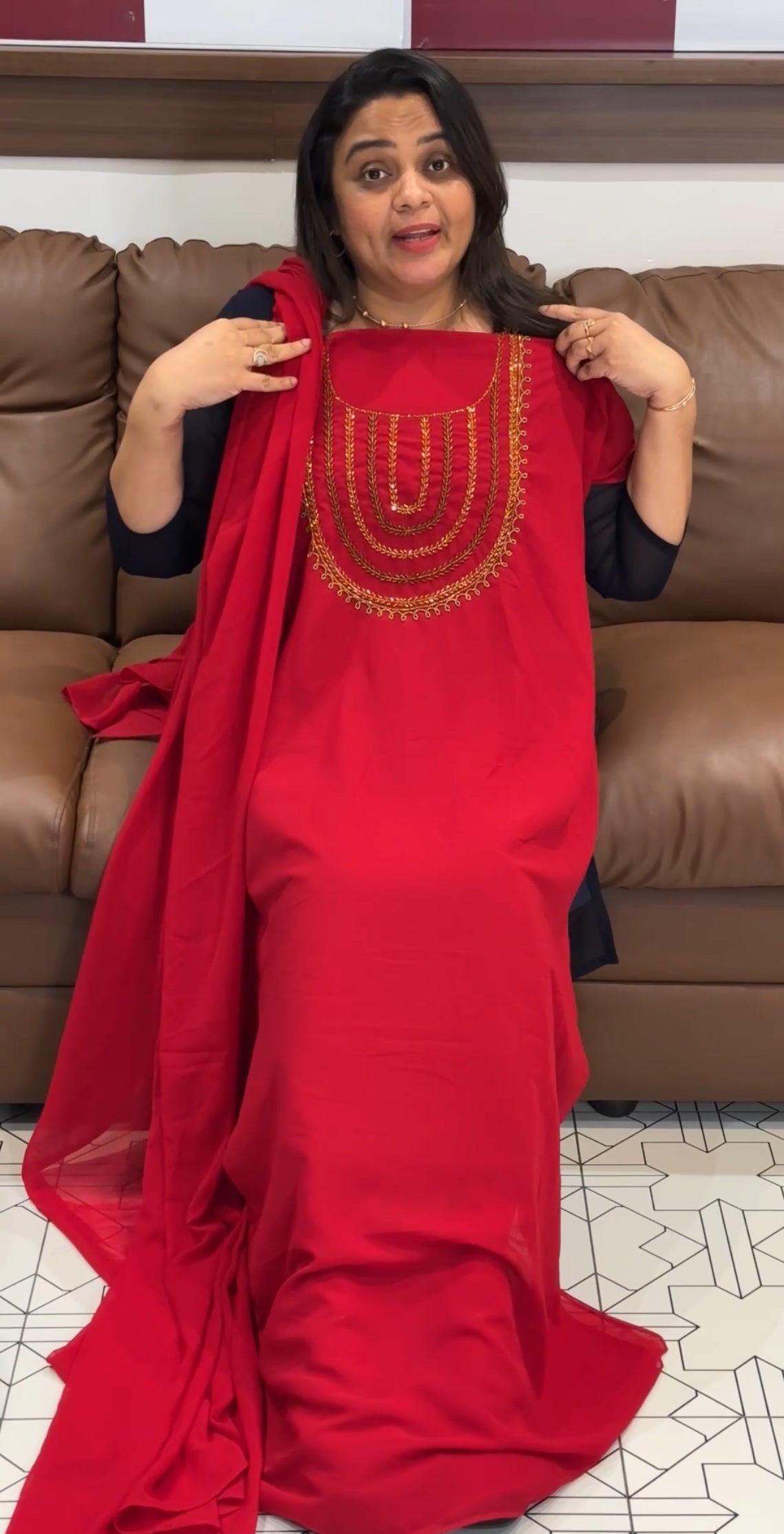 IHA'S IN-HOUSE GEORGETTE UNSTITCHED SALWAR SUITS - IHA 27865