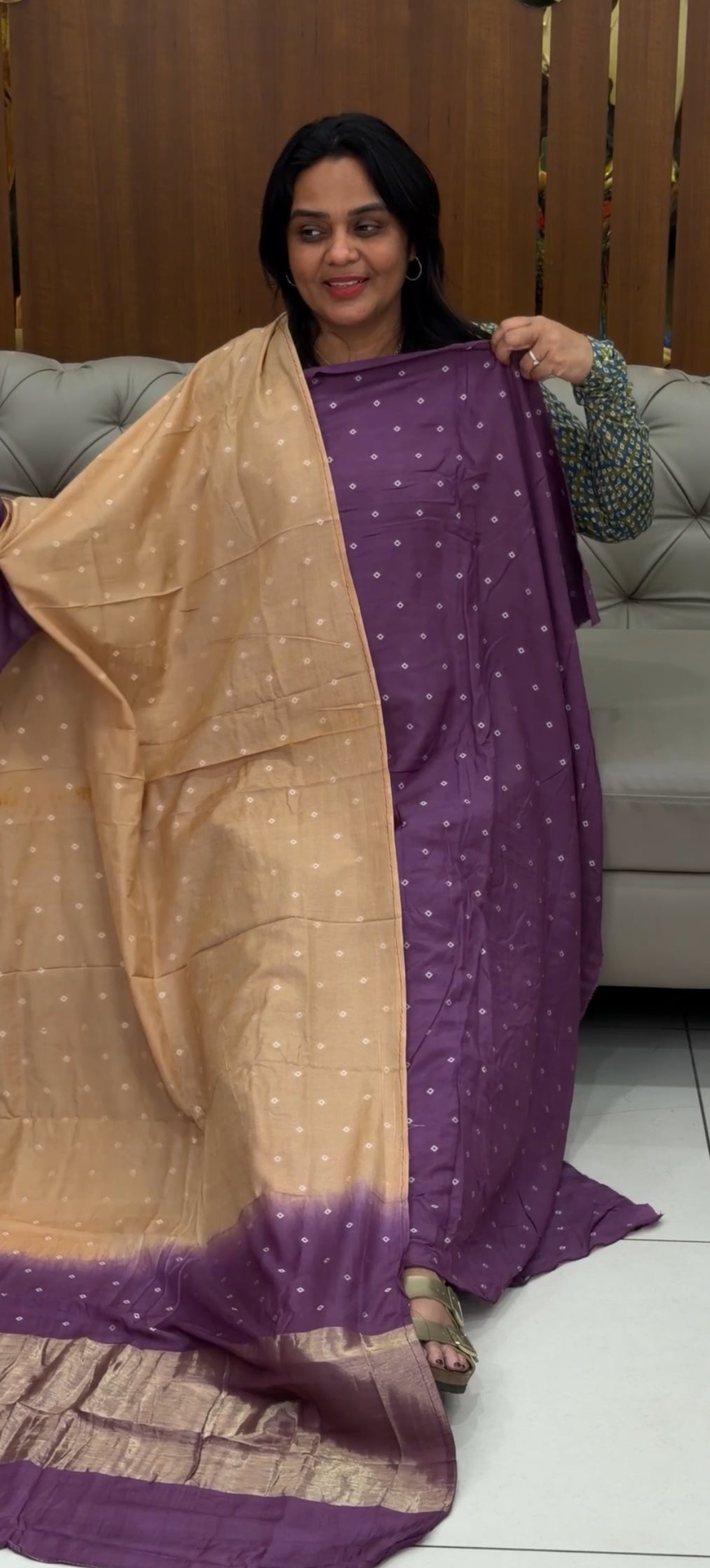 MUL CHANDERI UNSTITCHED SALWAR SUITS - IHA 30546