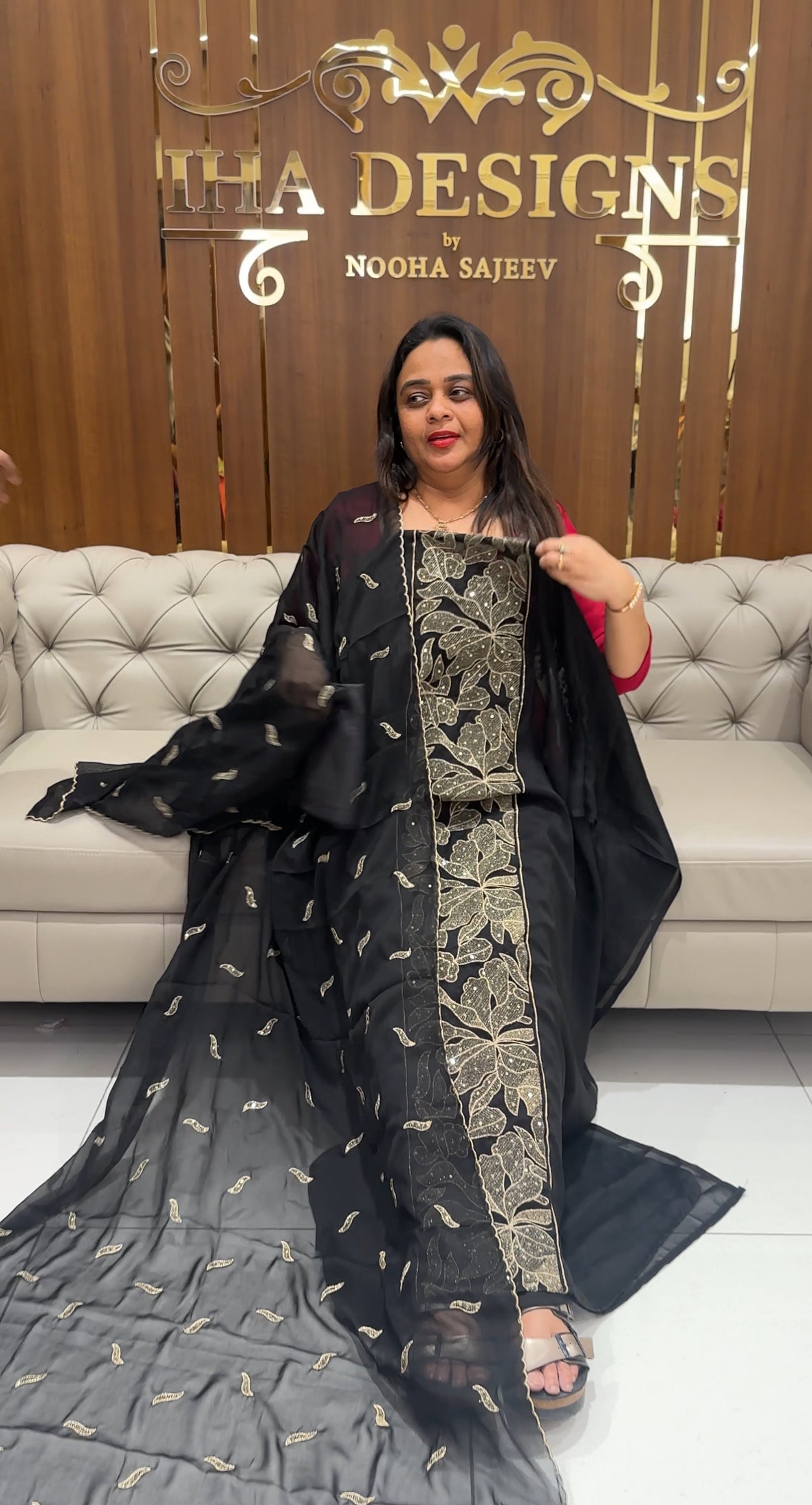 SILKY GEORGETTE UNSTITCHED SALWAR SUITS - IHA 23263