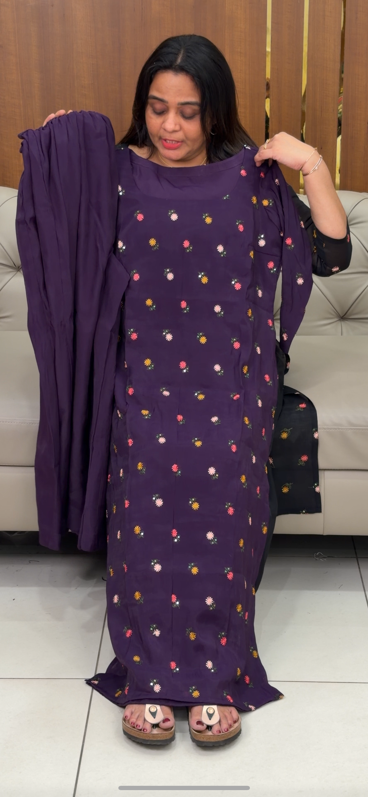 IHA'S IN-HOUSE MALAI CHANDERI LONG CO-ORDS SETS - IHA 29069