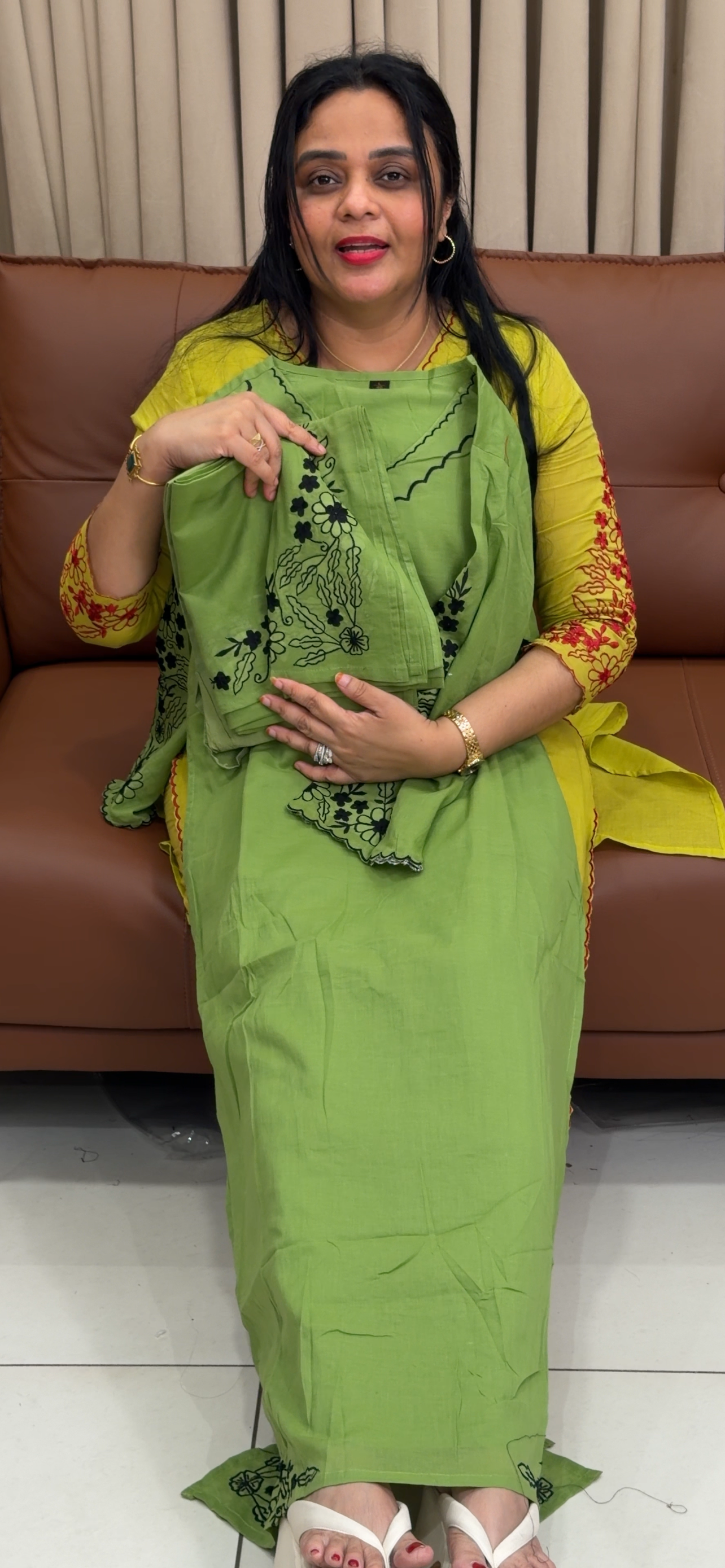 MUL MUL COTTON TOP, BOTTOM AND DUPATTA - IHA 34651