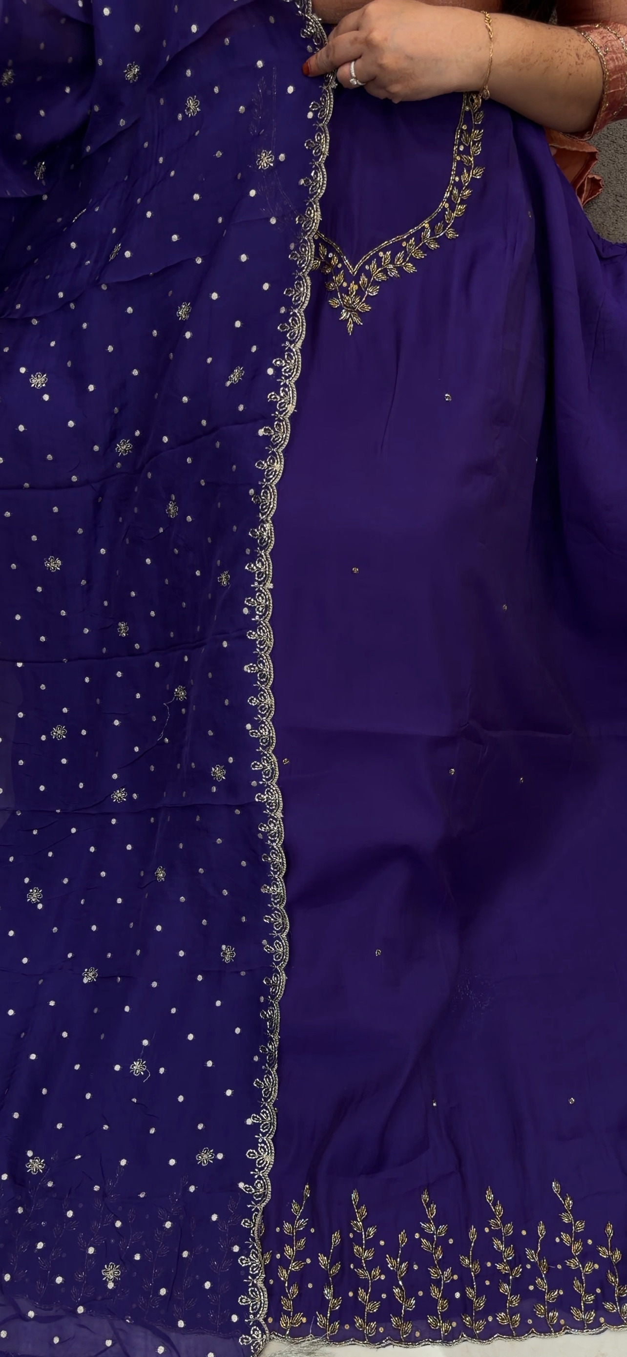 MUL CHANDERI UNSTITCHED SALWAR SUITS - IHA 33231