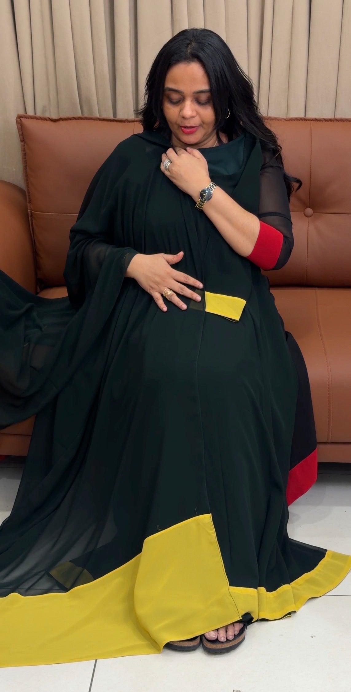 IHA'S IN-HOUSE GEORGETTE SLITTED TOP AND DUPATTA - IHA 35029