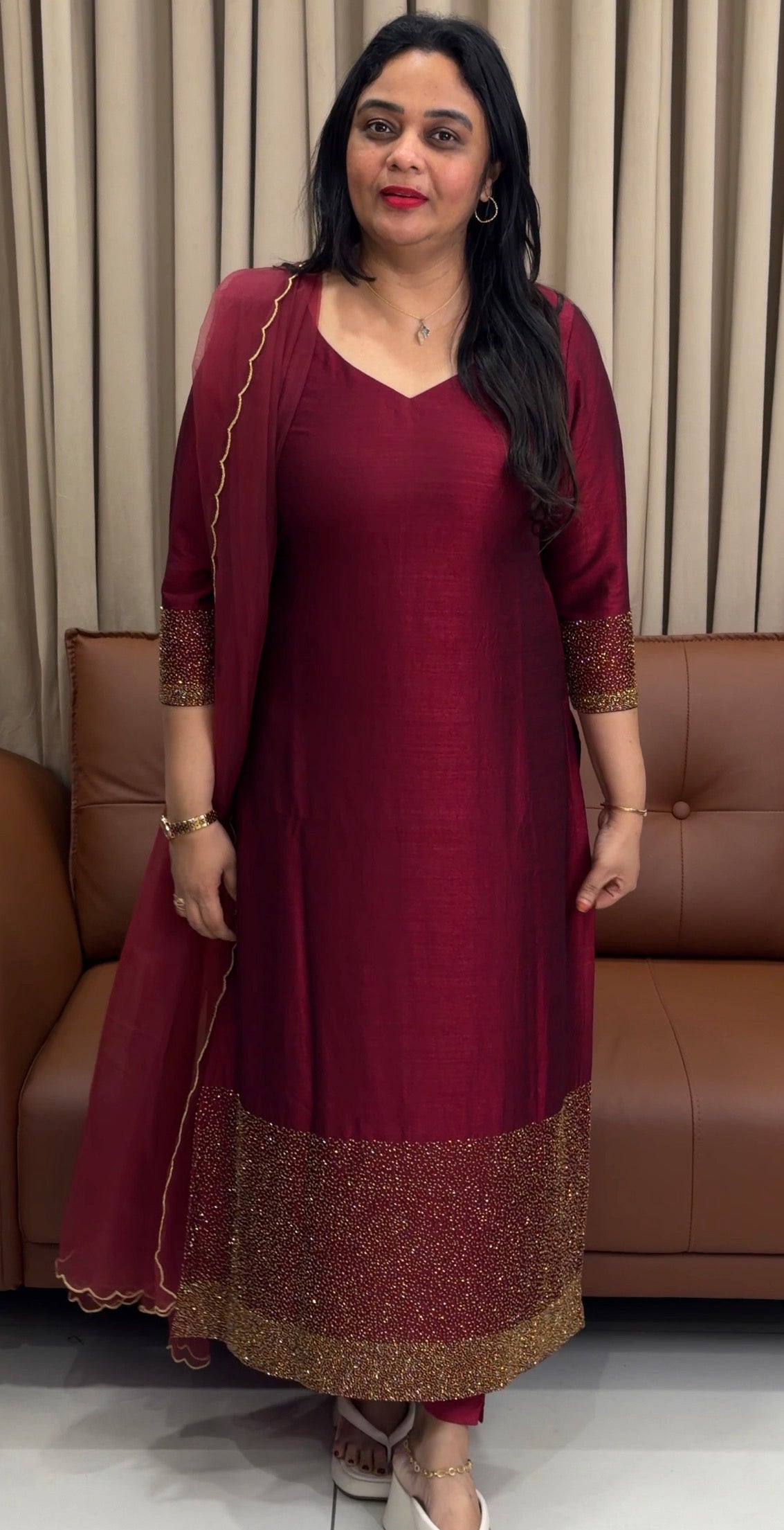 IHA'S IN-HOUSE SEMI RAW SILK UNSTITCHED SALWAR SUITS - IHA 33788