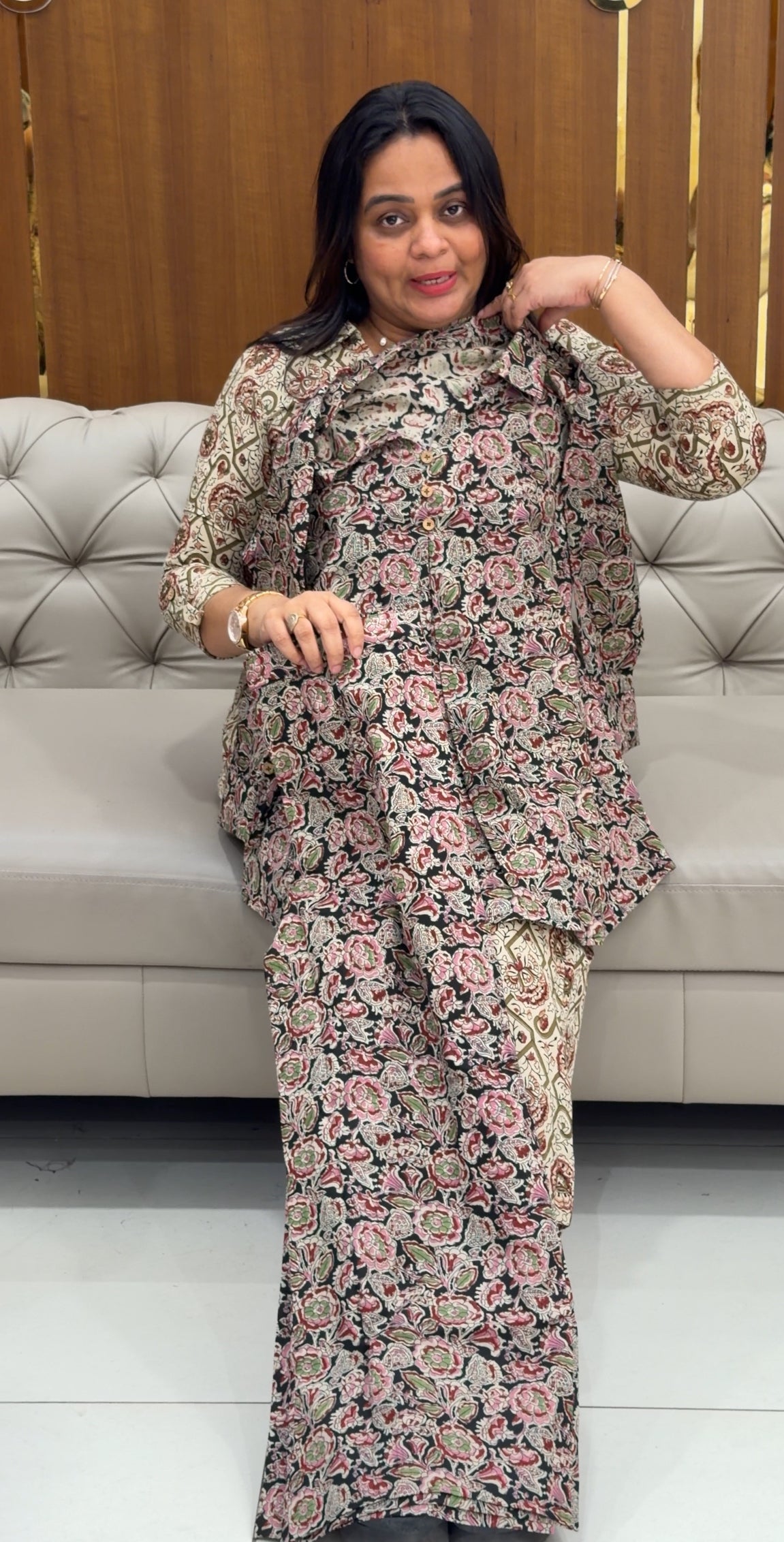 IHA'S IN-HOUSE PRINTED COTTON SHORT CO-ORDSS SETS - IHA 29393