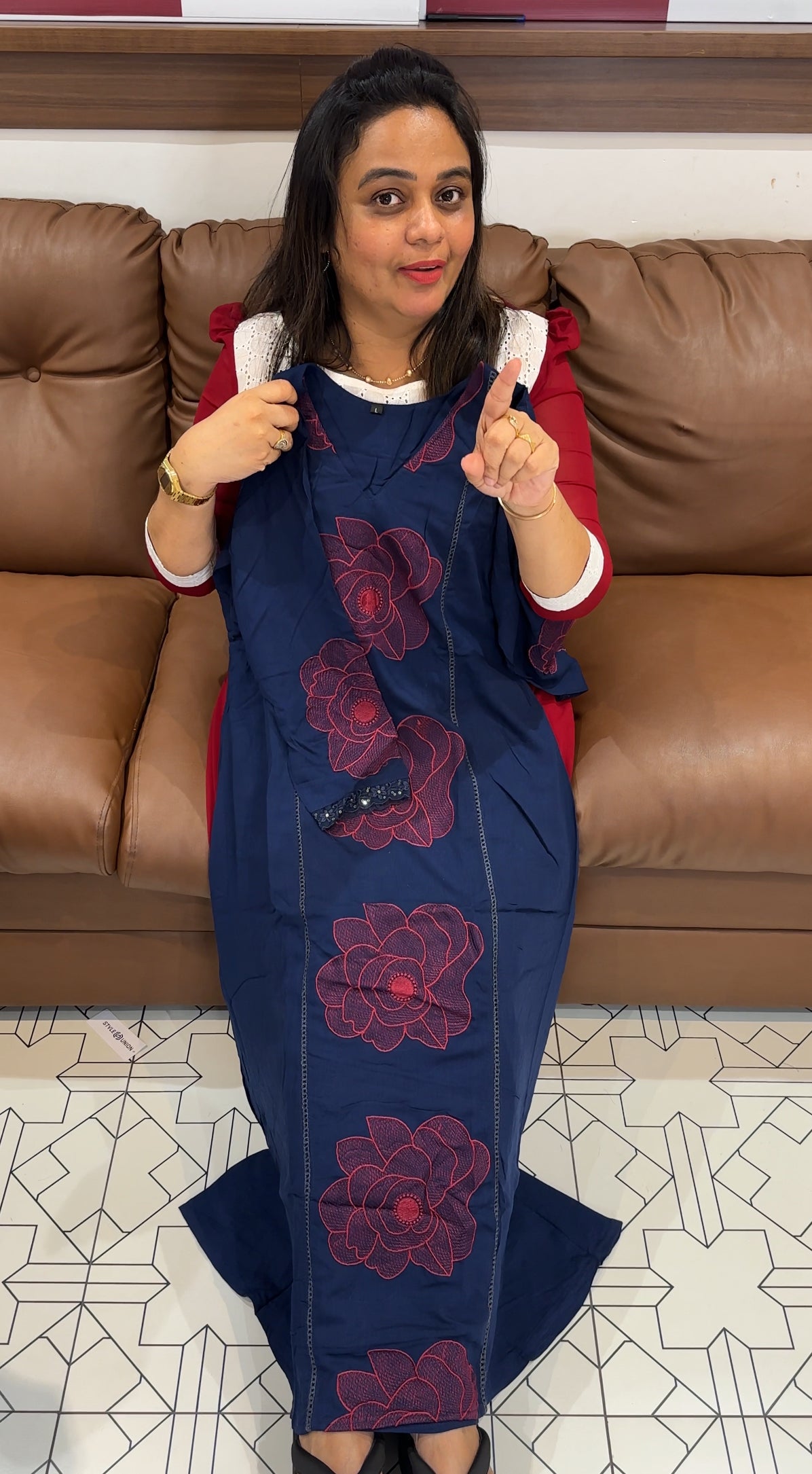 CRUSHED RAYON LONG TOPS - IHA 27843