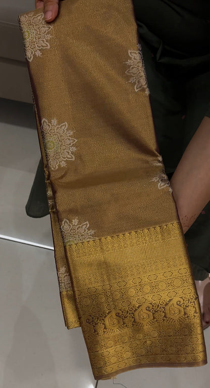 DESIGNER TISSUE KANCHIPURAM SILK SAREES - IHA 27614