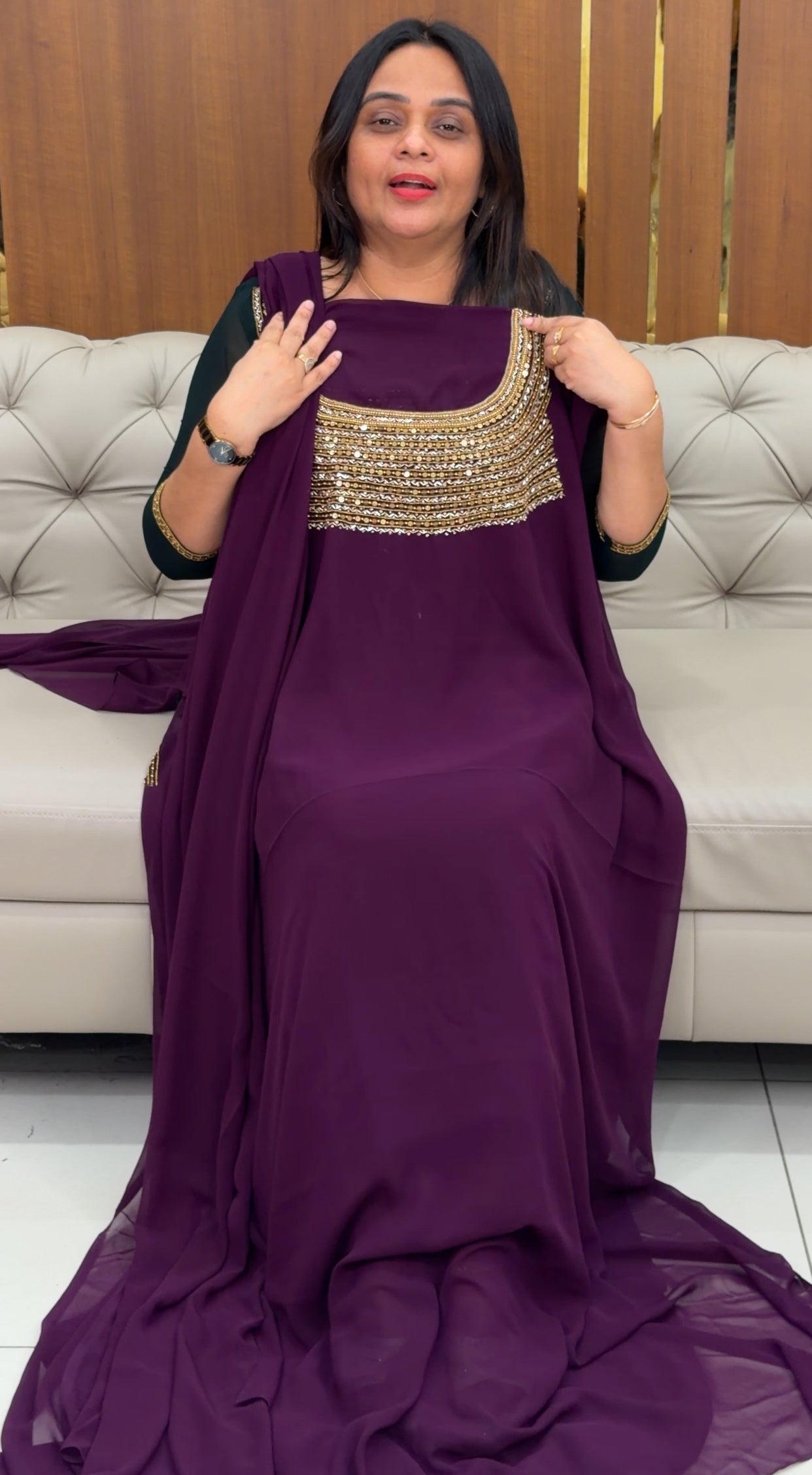 IHA'S IN-HOUSE HAND WORKED UNSTITCHED SALWAR SUITS - IHA 29110