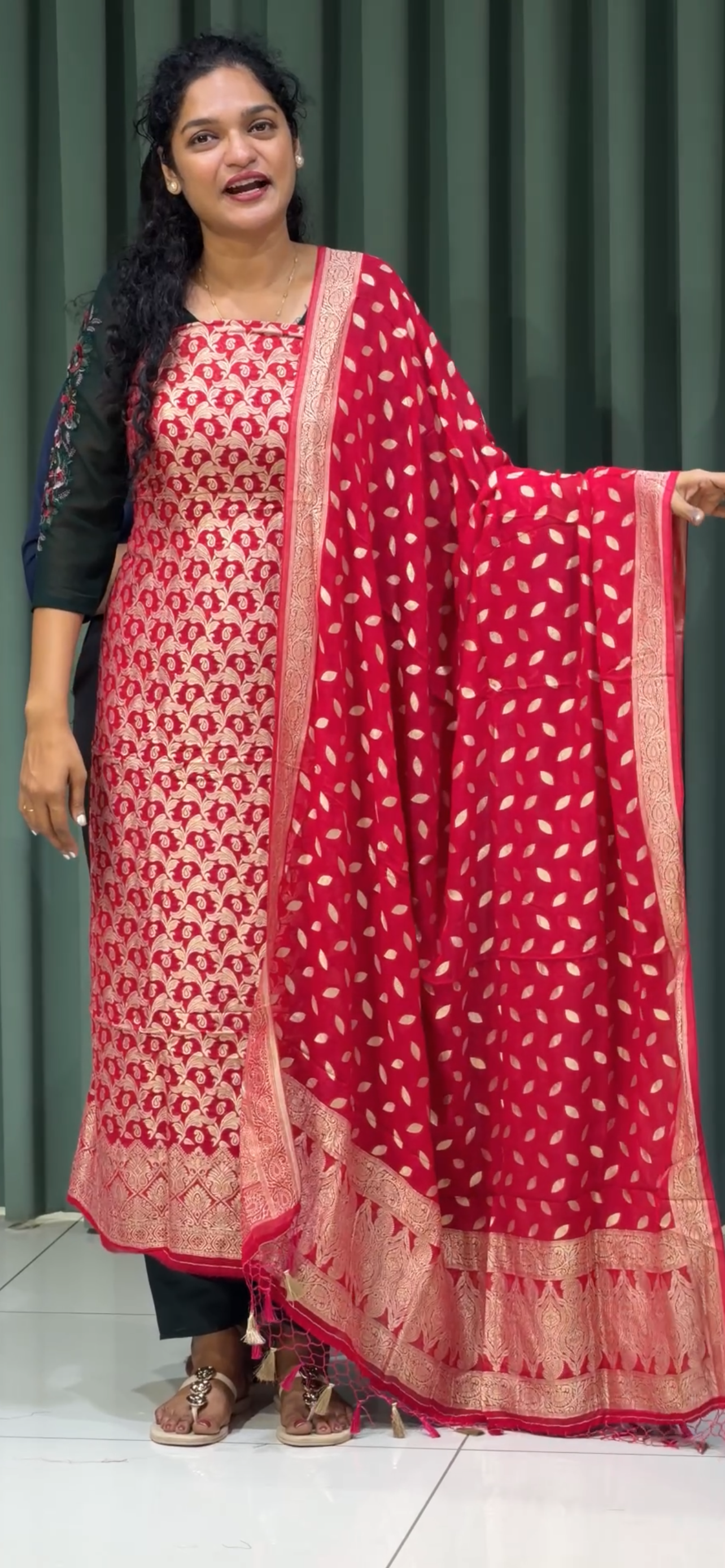 SEMI BANARASI UNSTITRCHED SALWAR SUITS - IHA 33183