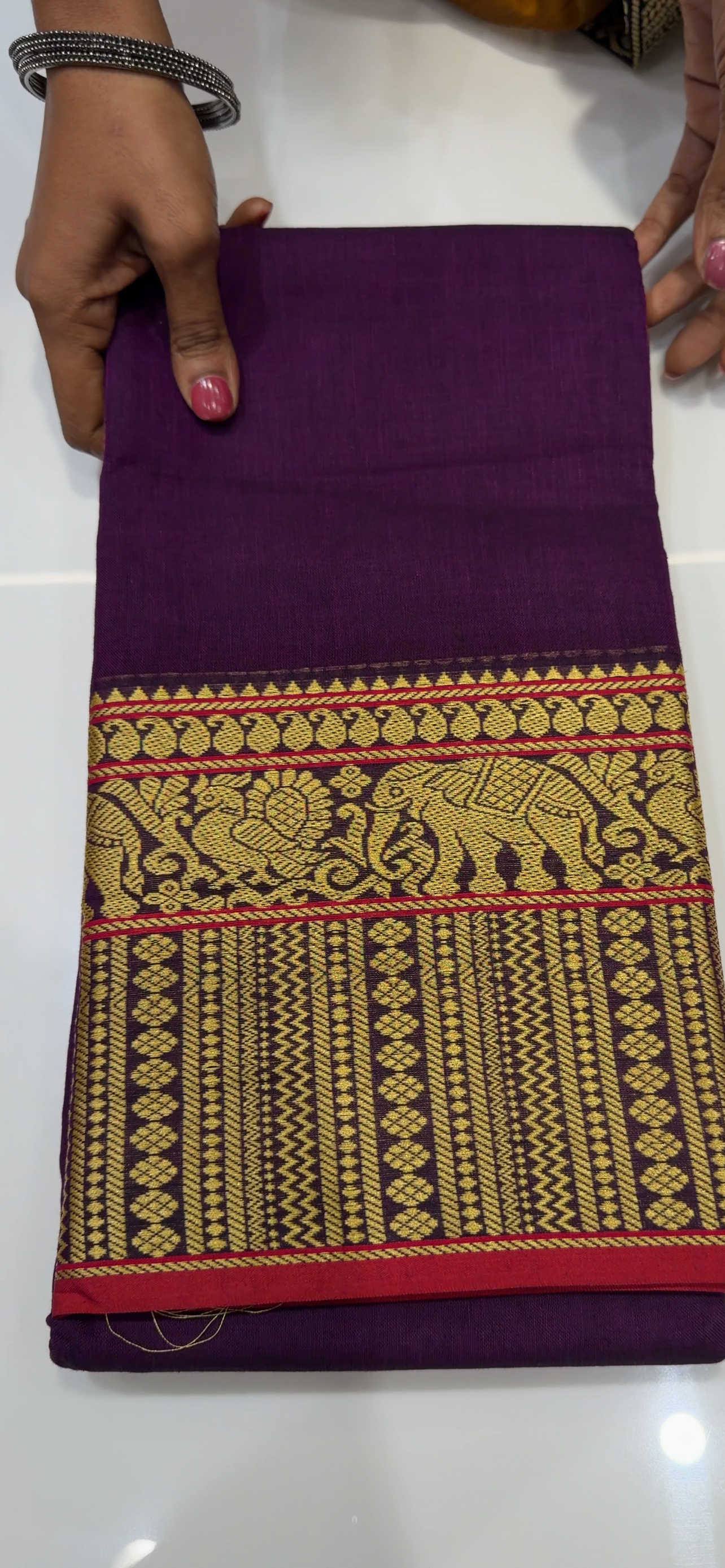 COTTON HANDLOOM SAREES - IHA 33300