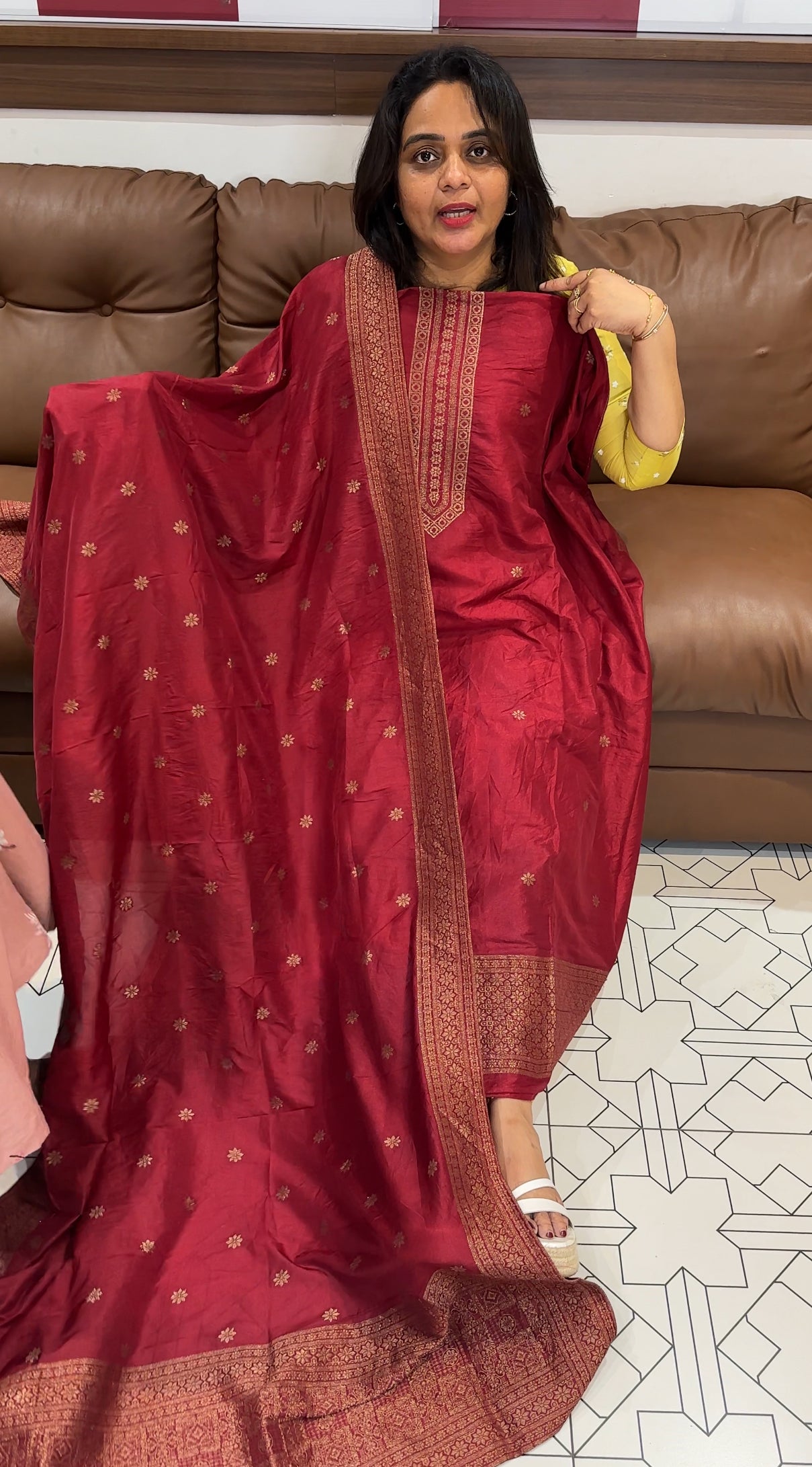 FORWARD SEMI BANARASI UNSTITCHED SALWAR SUITS - IHA 26363