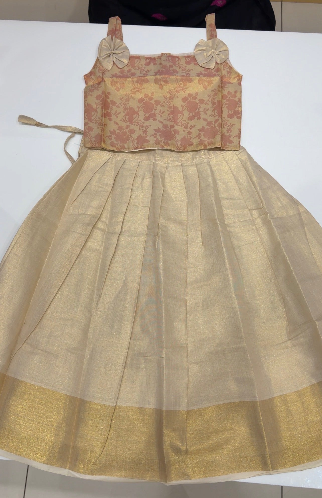 TISSUE KIDS CROP TOP AND SKIRT - IHA 33886