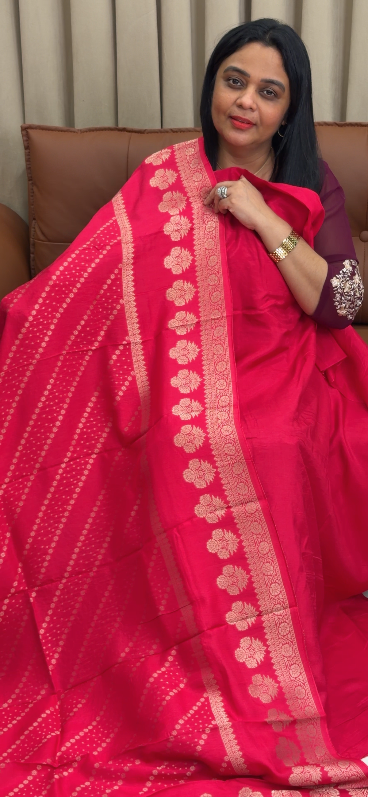 SILK BANARASI UNSTITCHED SALWAR SUITS - IHA 35800